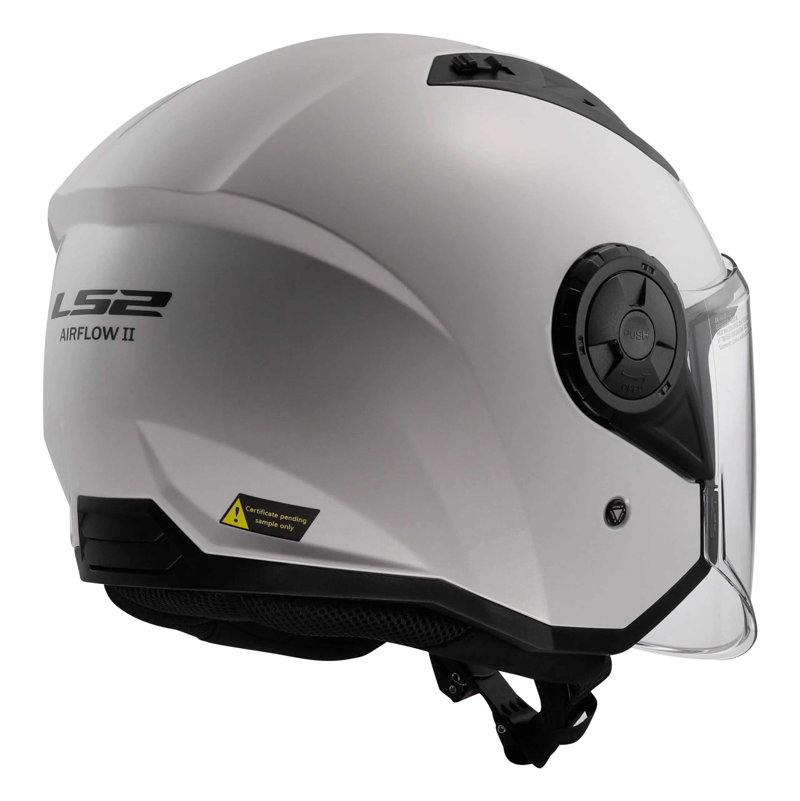 LS2 Airflow II Jet Helmet - Gloss White, L - immagine 10