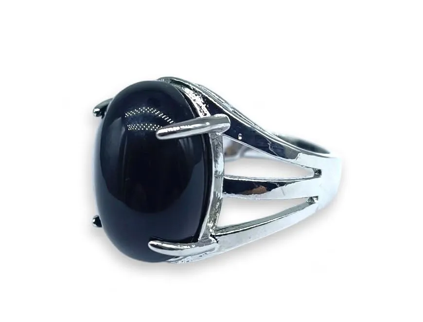 Generico Anello Regolabile in Onice Nero - immagine 1
