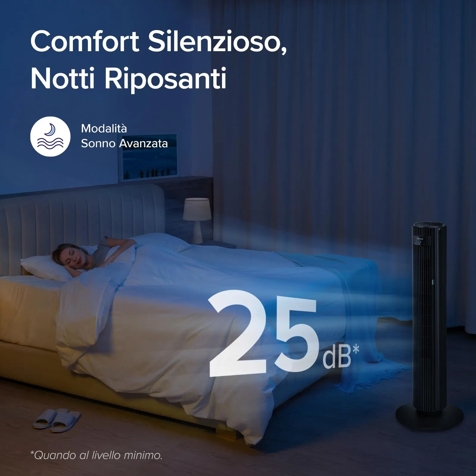 Levoit Ventilatore a Torre Wi-Fi Classic Pro Smart, 108 cm, Nero - immagine 6