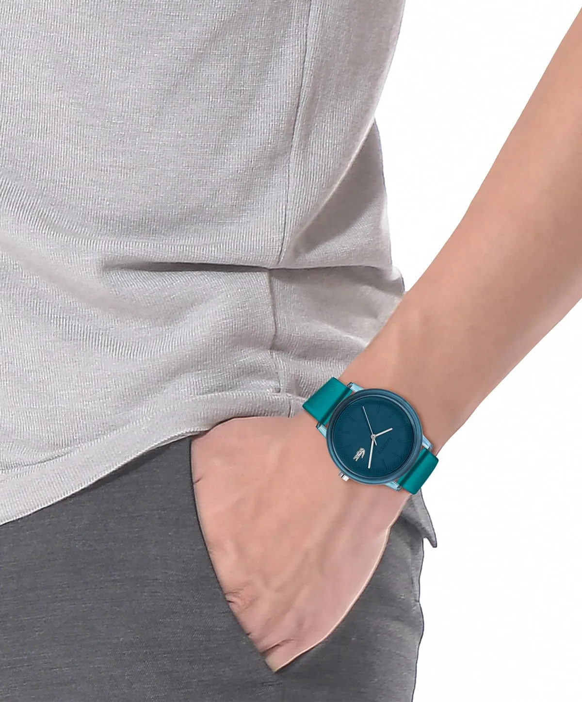 Lacoste 12.12 Orologio al Quarzo Cinturino in Silicone Blu Semitrasparente 2011318 - immagine 4