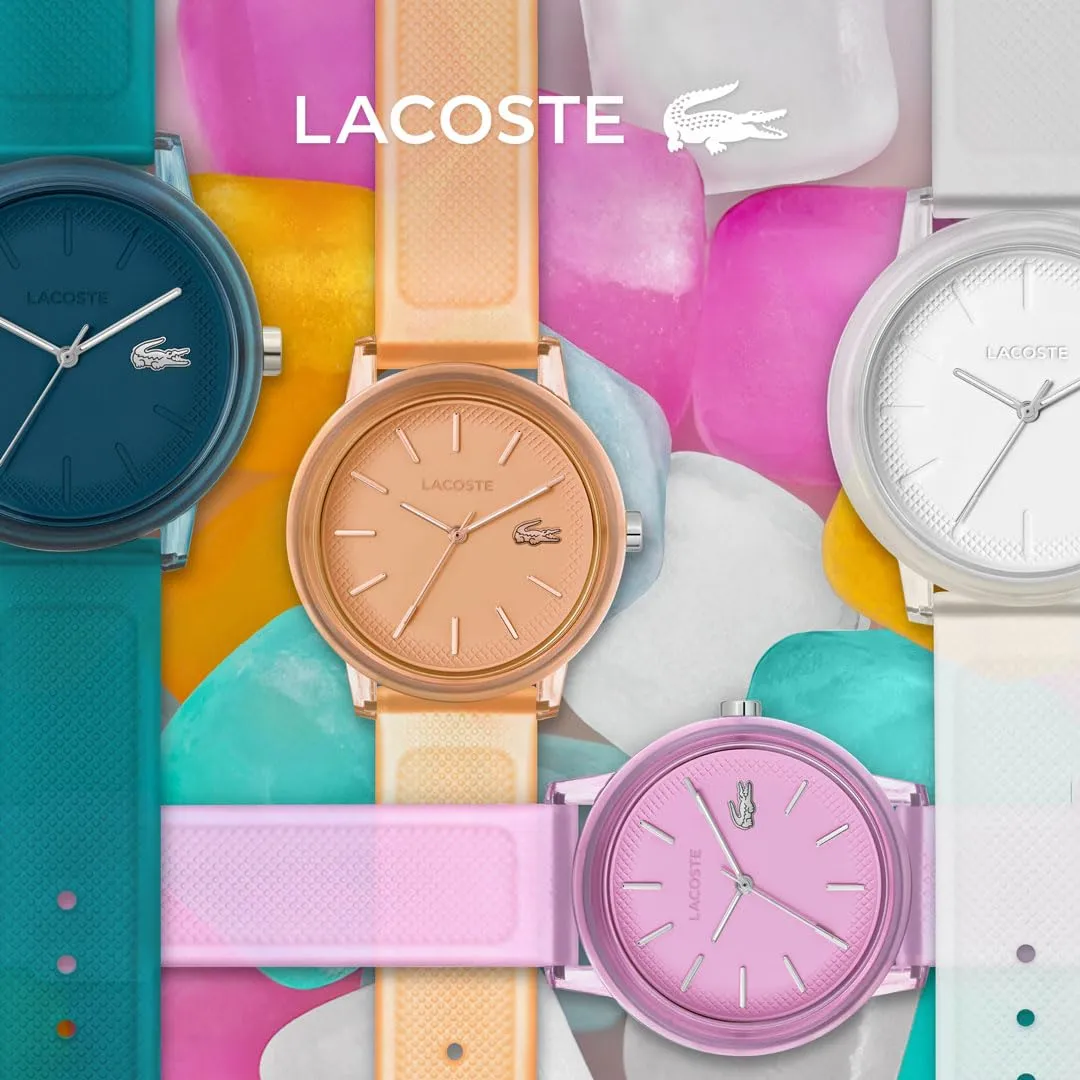 Lacoste 12.12 Orologio al Quarzo Cinturino in Silicone Blu Semitrasparente 2011318 - immagine 5