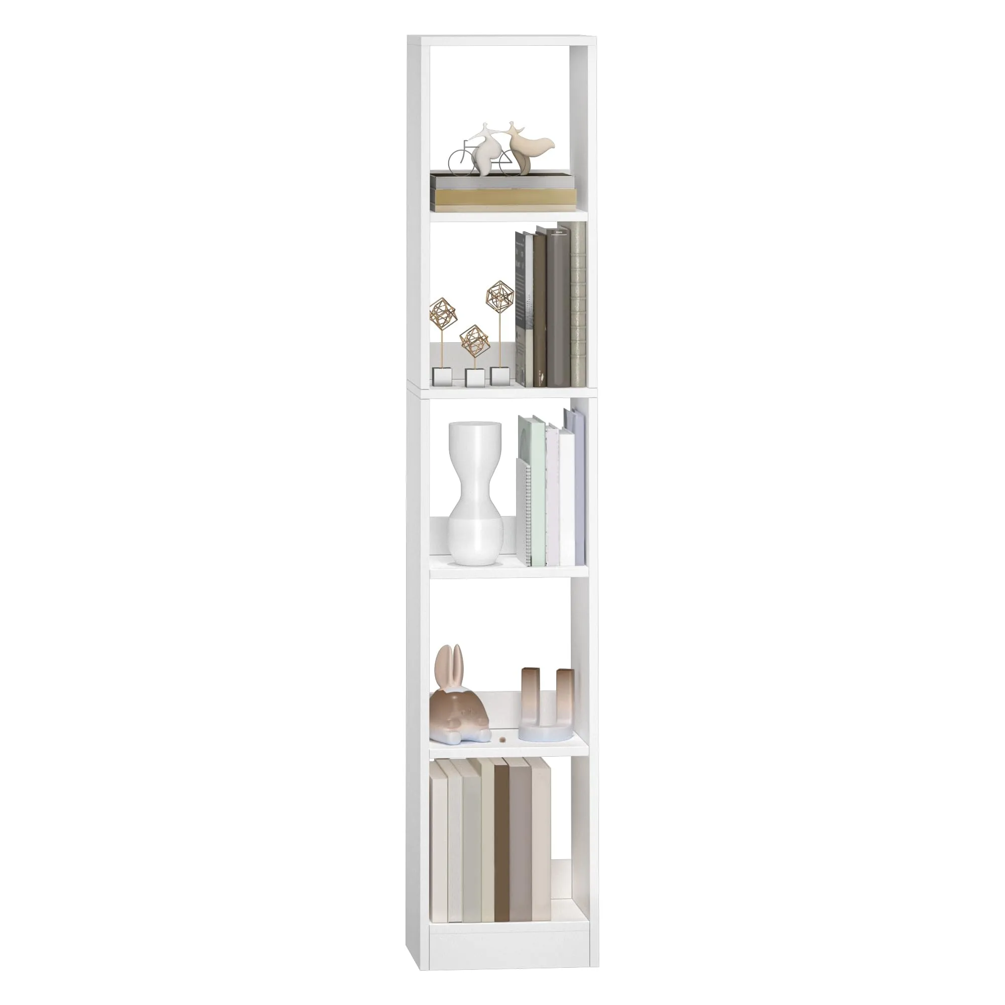 Hzuaneri Libreria a 5 Ripiani, 24 x 30 x 153,2 cm, Bianco - immagine 8