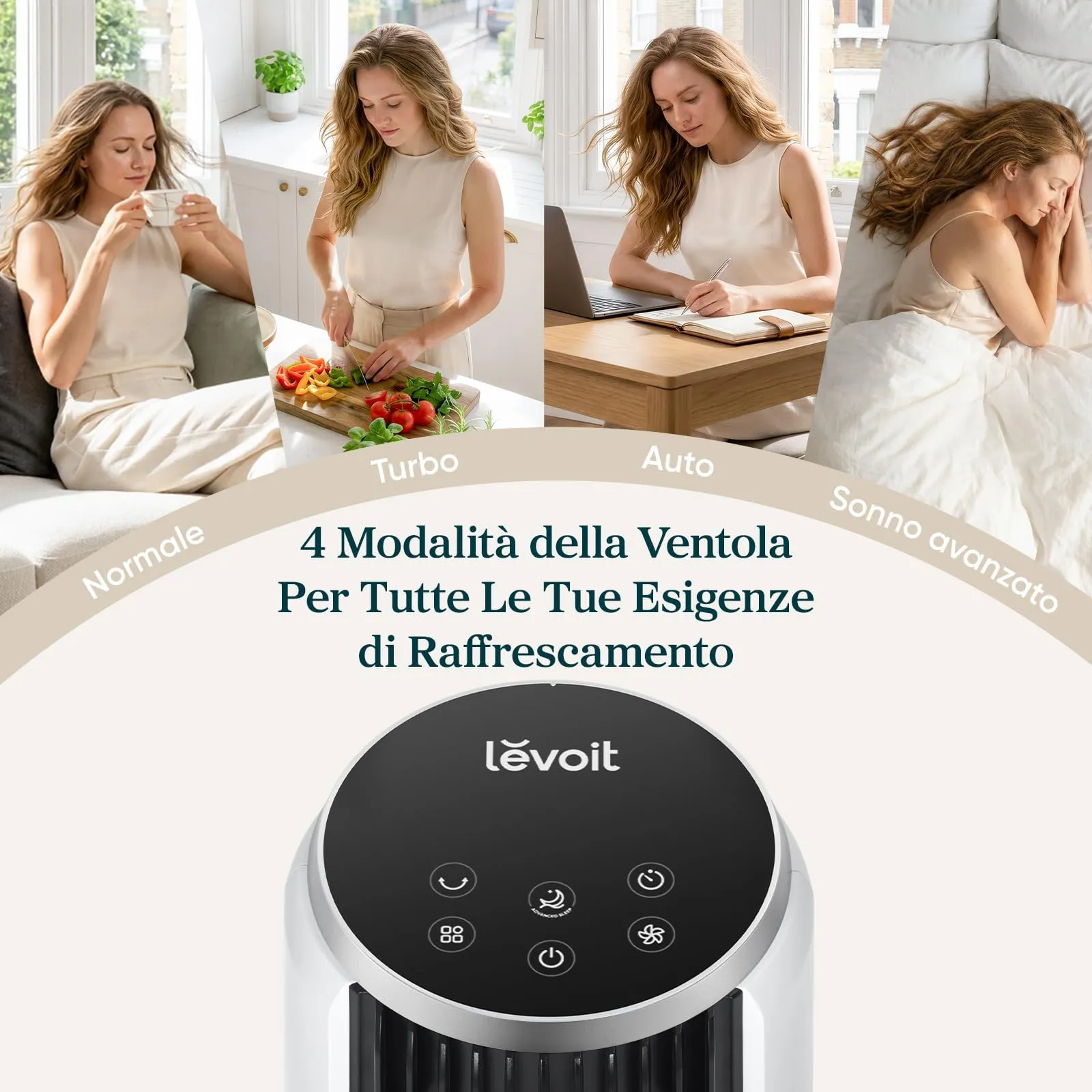 Levoit Ventilatore a Torre LTF-F362-WEU, 92 cm, Bianco - immagine 6