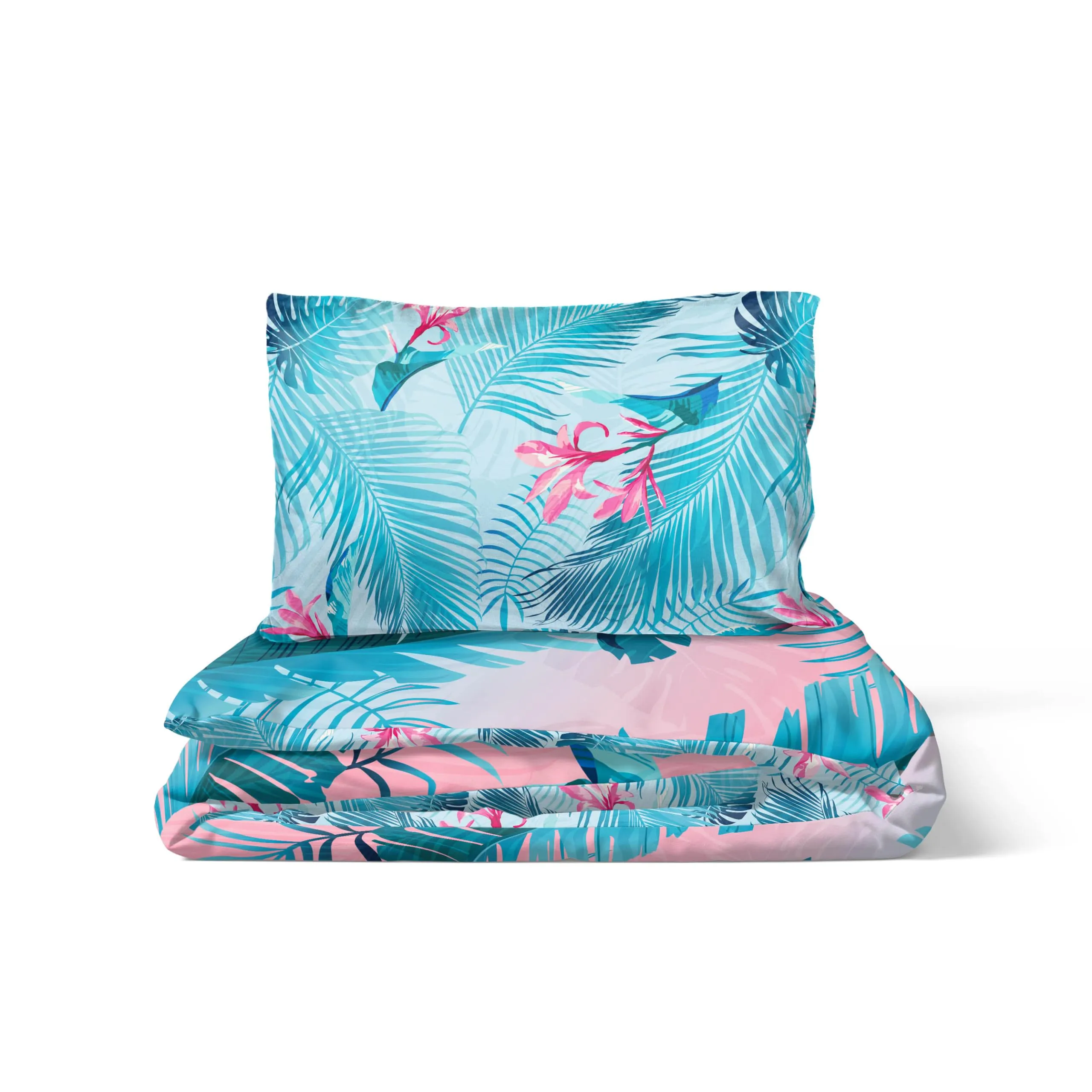 Jay Franco Completo Copripiumone Singolo Disney Lilo & Stitch Floreale, 100% Cotone, include Federa 50x70 - immagine 5