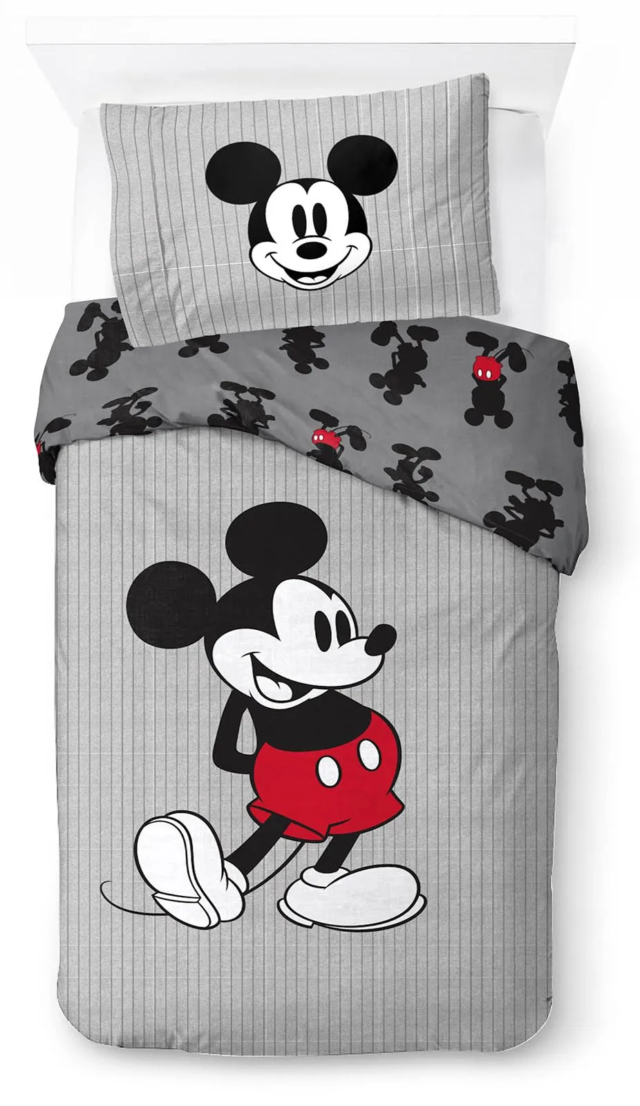 Jay Franco Completo Copripiumone Singolo Disney Topolino 100% Cotone, 135x200 cm, Include Federa 50x70 cm - immagine 1