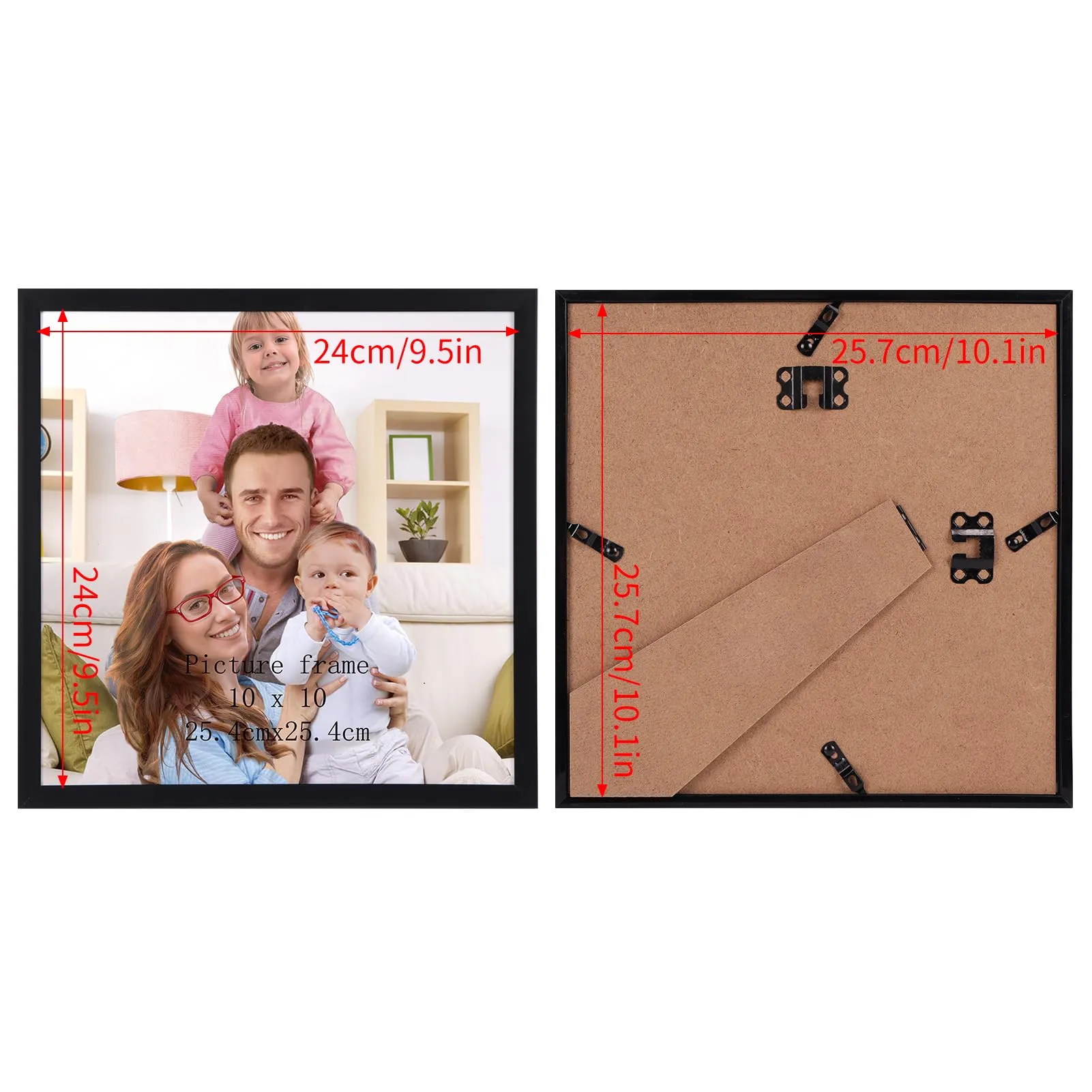 Giftgarden Cornice in PVC 25x25 cm, Nero, 1 Pezzo - immagine 2