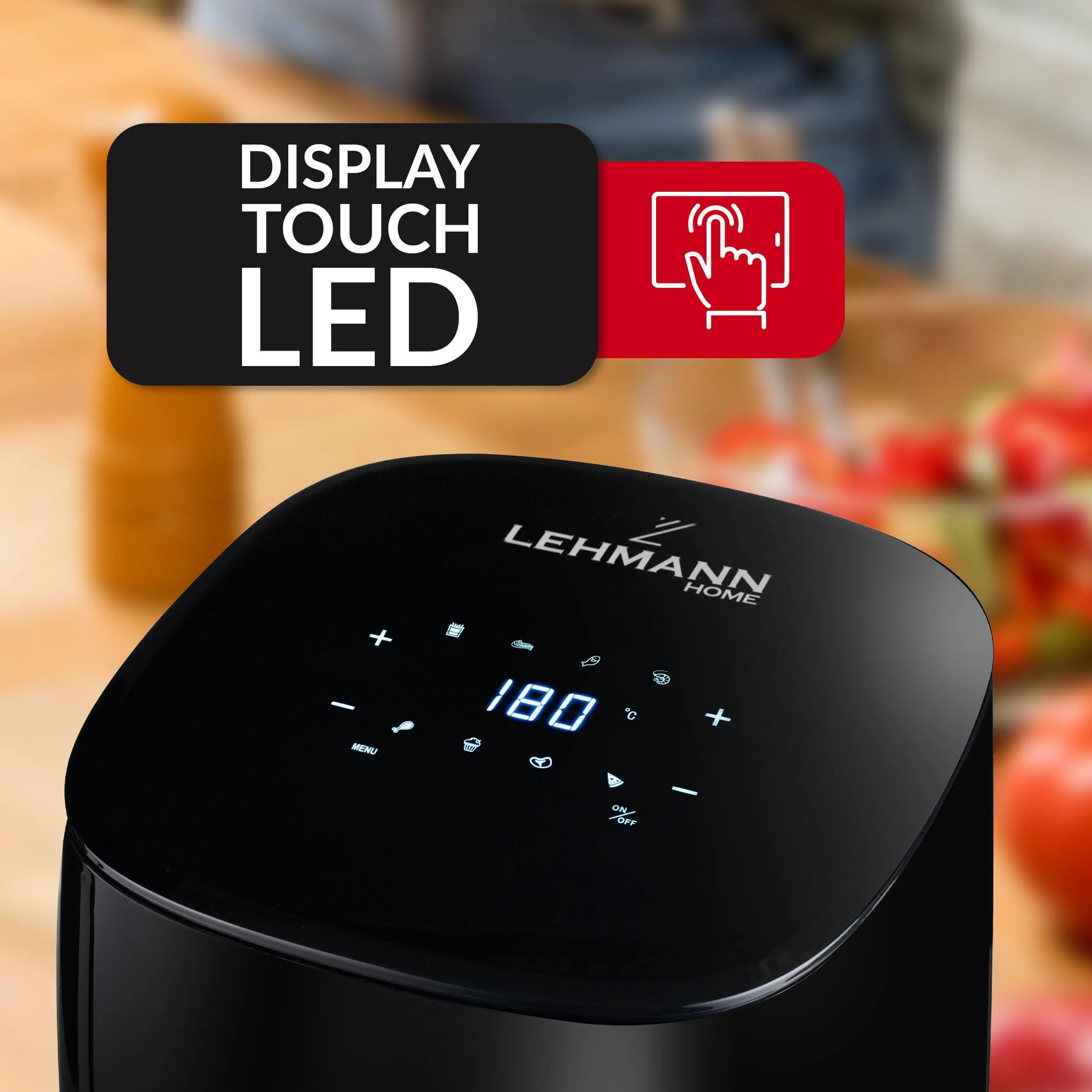 LEHMANN Friggitrice ad Aria 3,5 Litri 8 in 1 con Finestra di Visualizzazione, LHODF-2811 - immagine 6