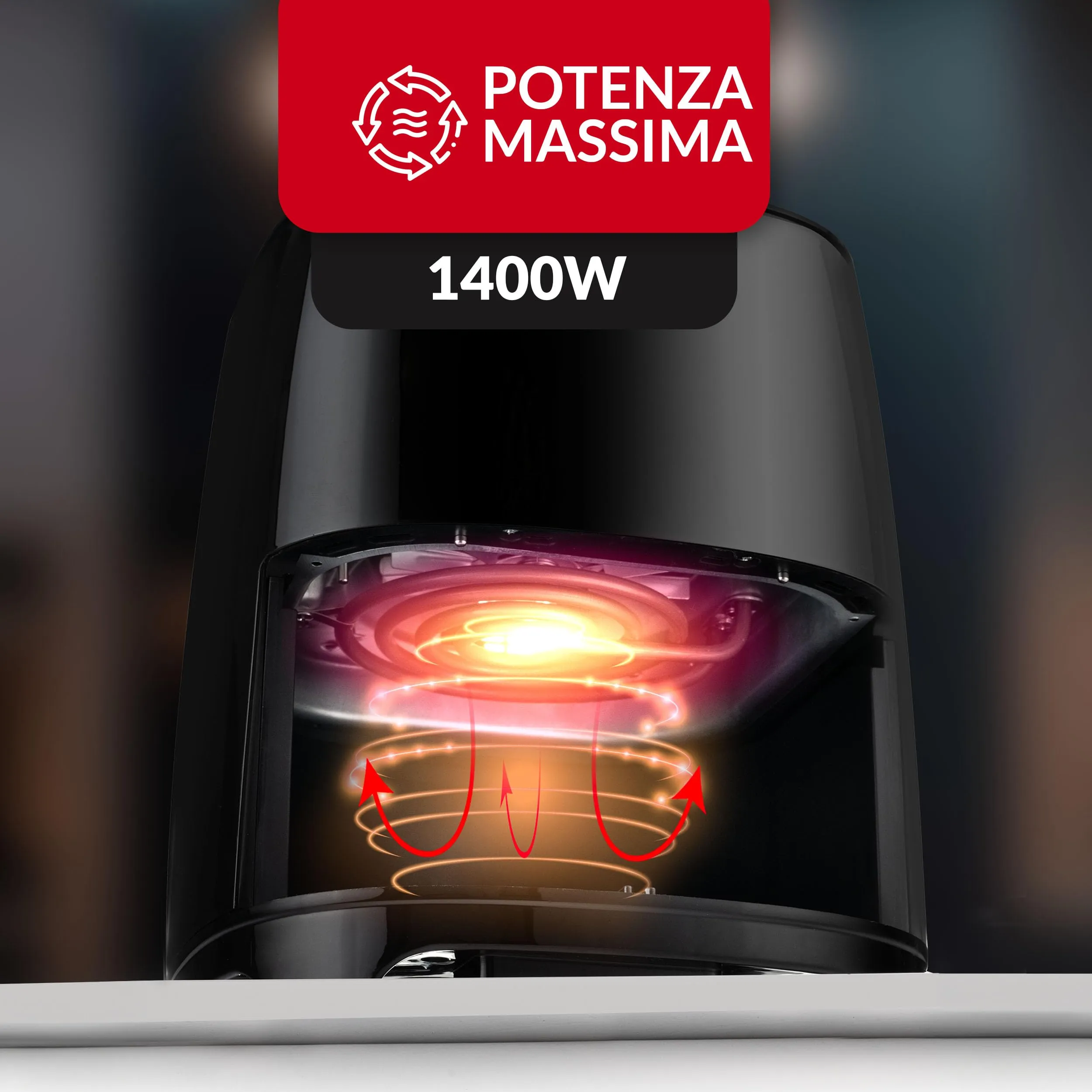 LEHMANN Friggitrice ad Aria 3,5 Litri 8 in 1 con Finestra di Visualizzazione, LHODF-2811 - immagine 8