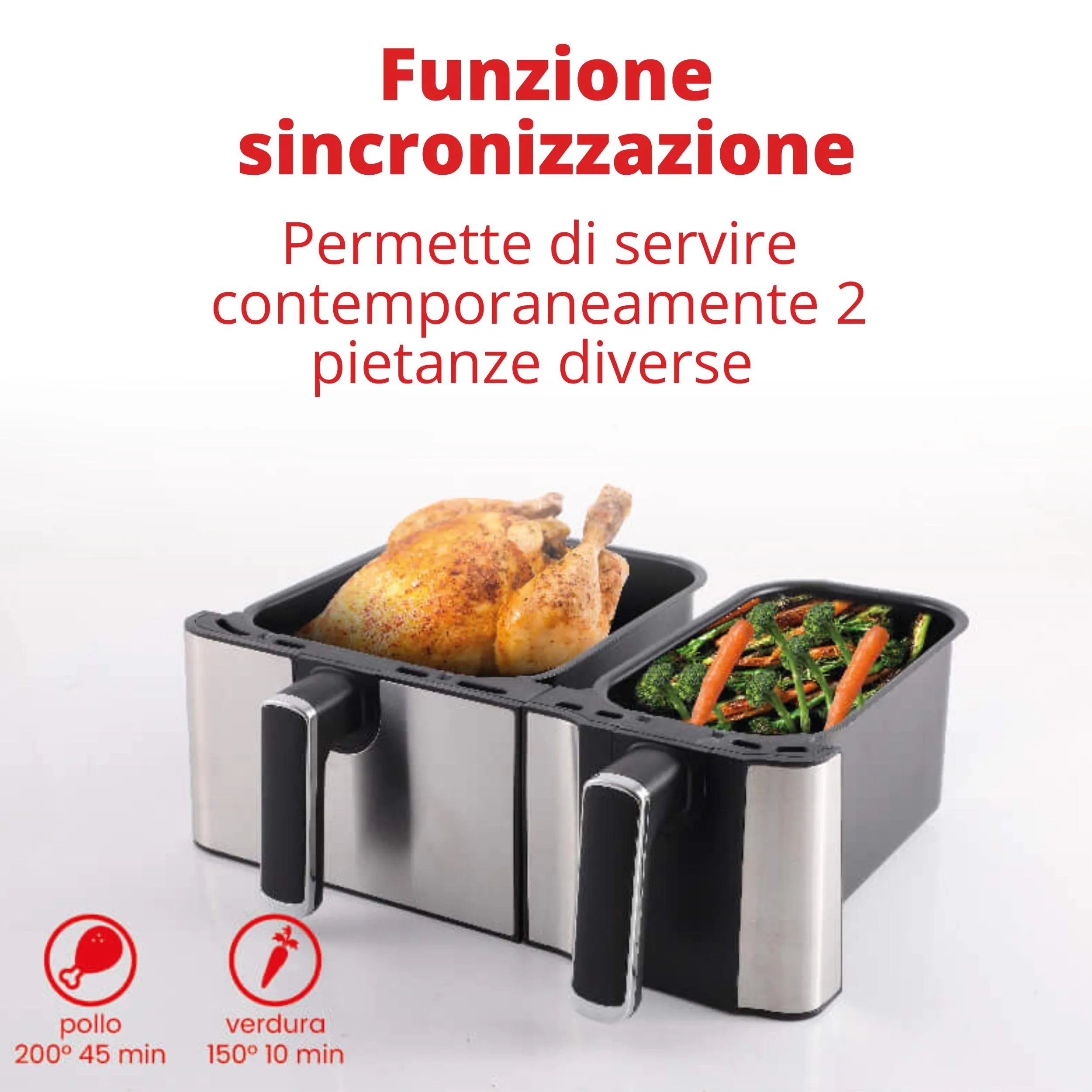 Ardes Eldorada Dual Friggitrice ad aria doppia 8 in 1 9L - immagine 4