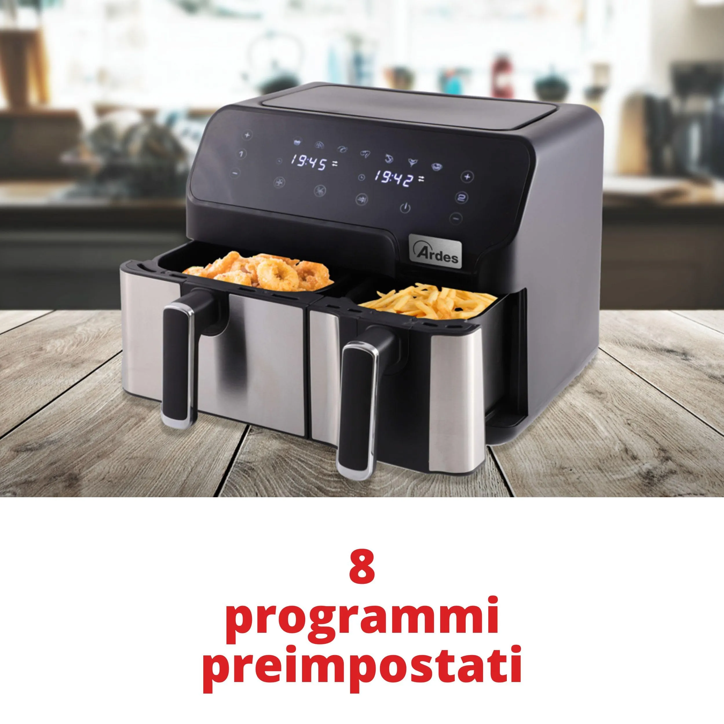 Ardes Eldorada Dual Friggitrice ad aria doppia 8 in 1 9L - immagine 6