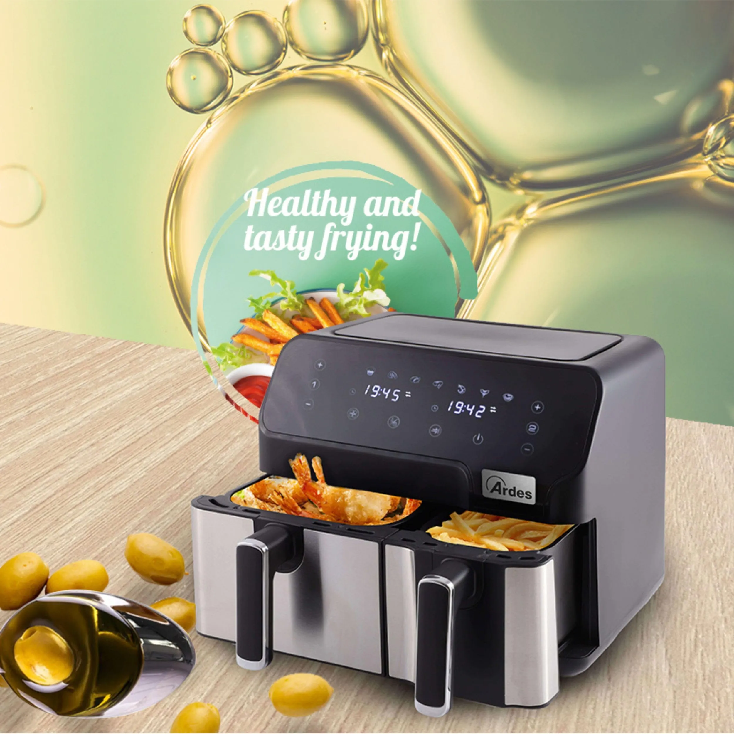 Ardes Eldorada Dual Friggitrice ad aria doppia 8 in 1 9L - immagine 7