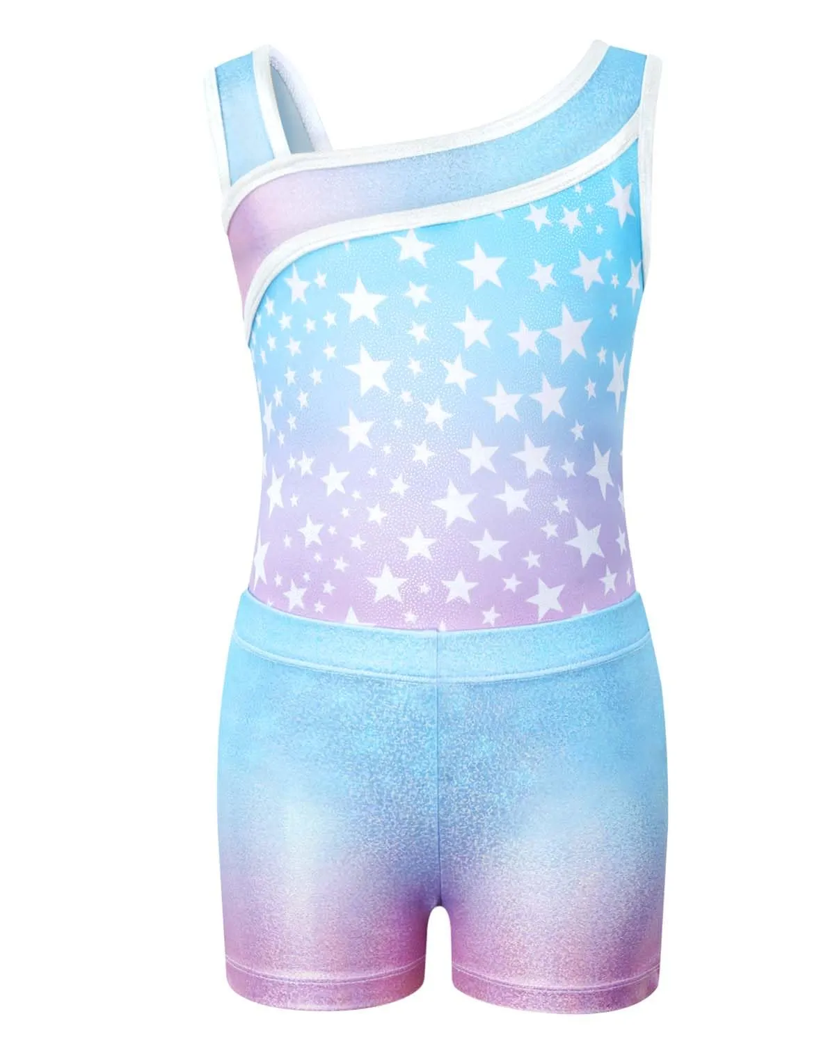 Gogokids Set da Ginnastica 3 Pezzi con Body Scollo a Y, Pantaloncini e Fascia, Rosa, 120 (6-7Y) - immagine 2