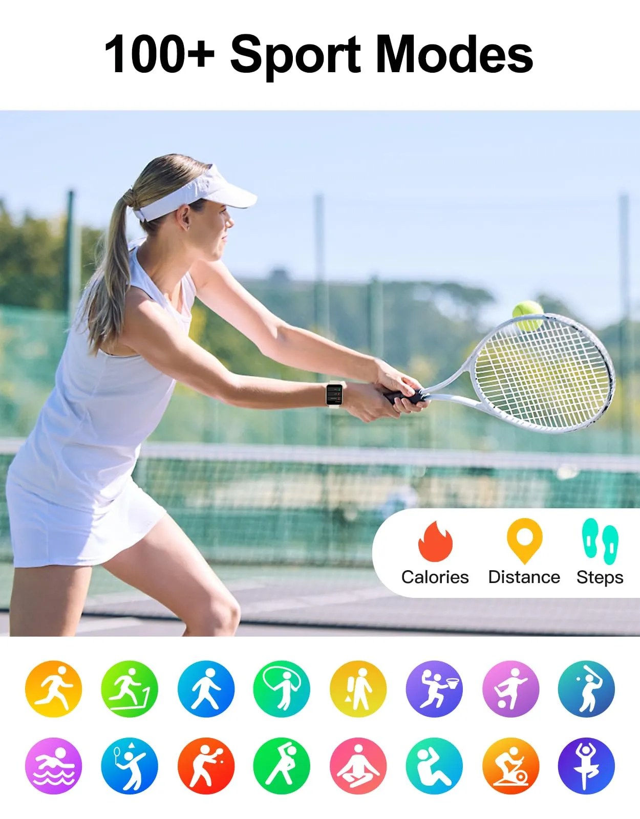 Dakofied Smartwatch Chiamate Bluetooth, Cardiofrequenzimetro, Saturimetro, IP68, AMOLED 1.83", Android e iOS - immagine 4