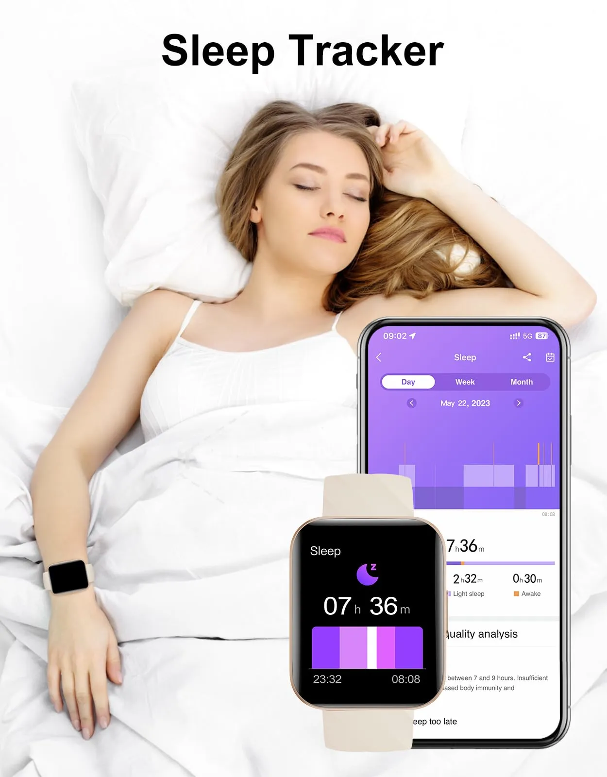 Dakofied Smartwatch Chiamate Bluetooth, Cardiofrequenzimetro, Saturimetro, IP68, AMOLED 1.83", Android e iOS - immagine 6