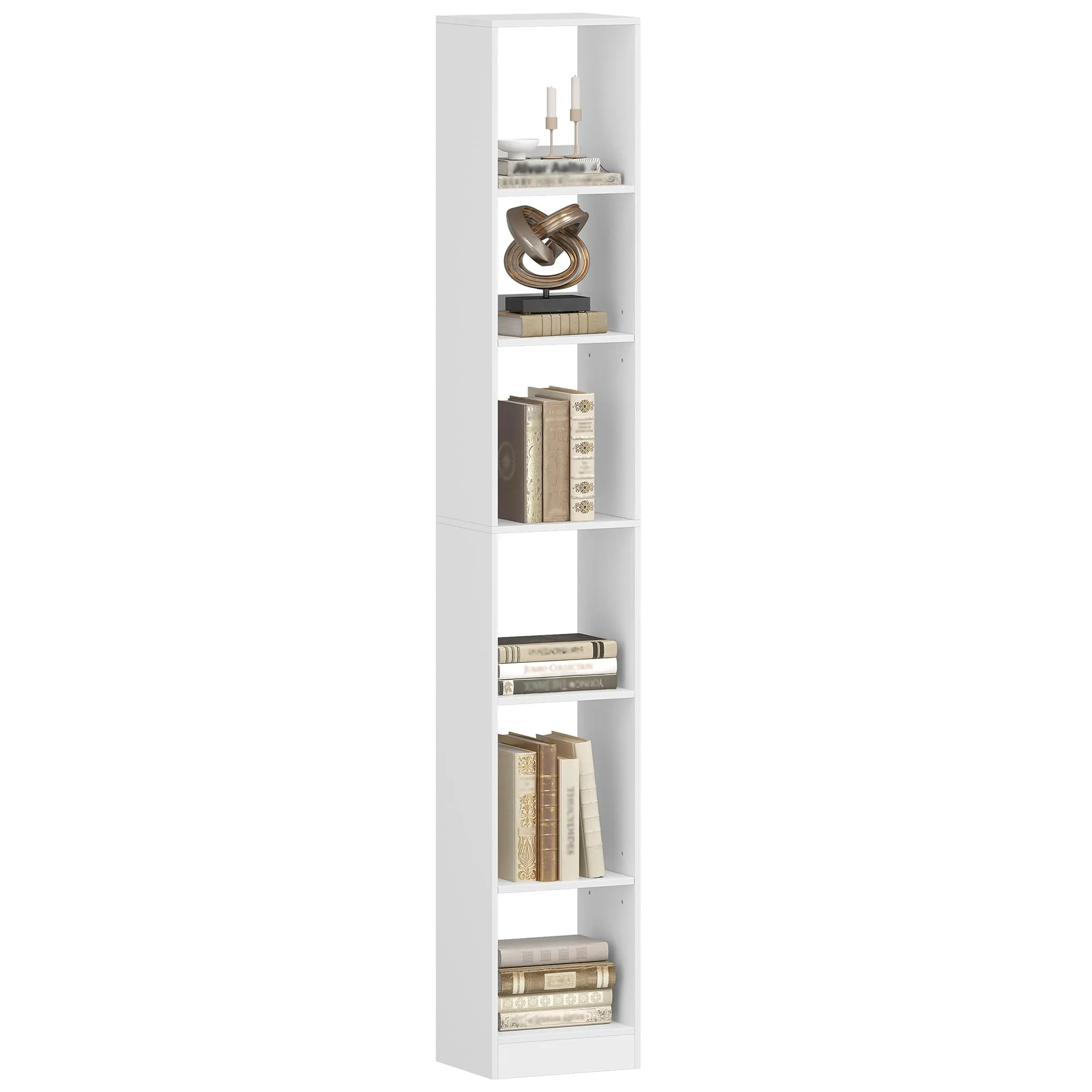 Hzuaneri Libreria a 6 Ripiani, 24 x 30 x 183 cm, Bianco - immagine 8