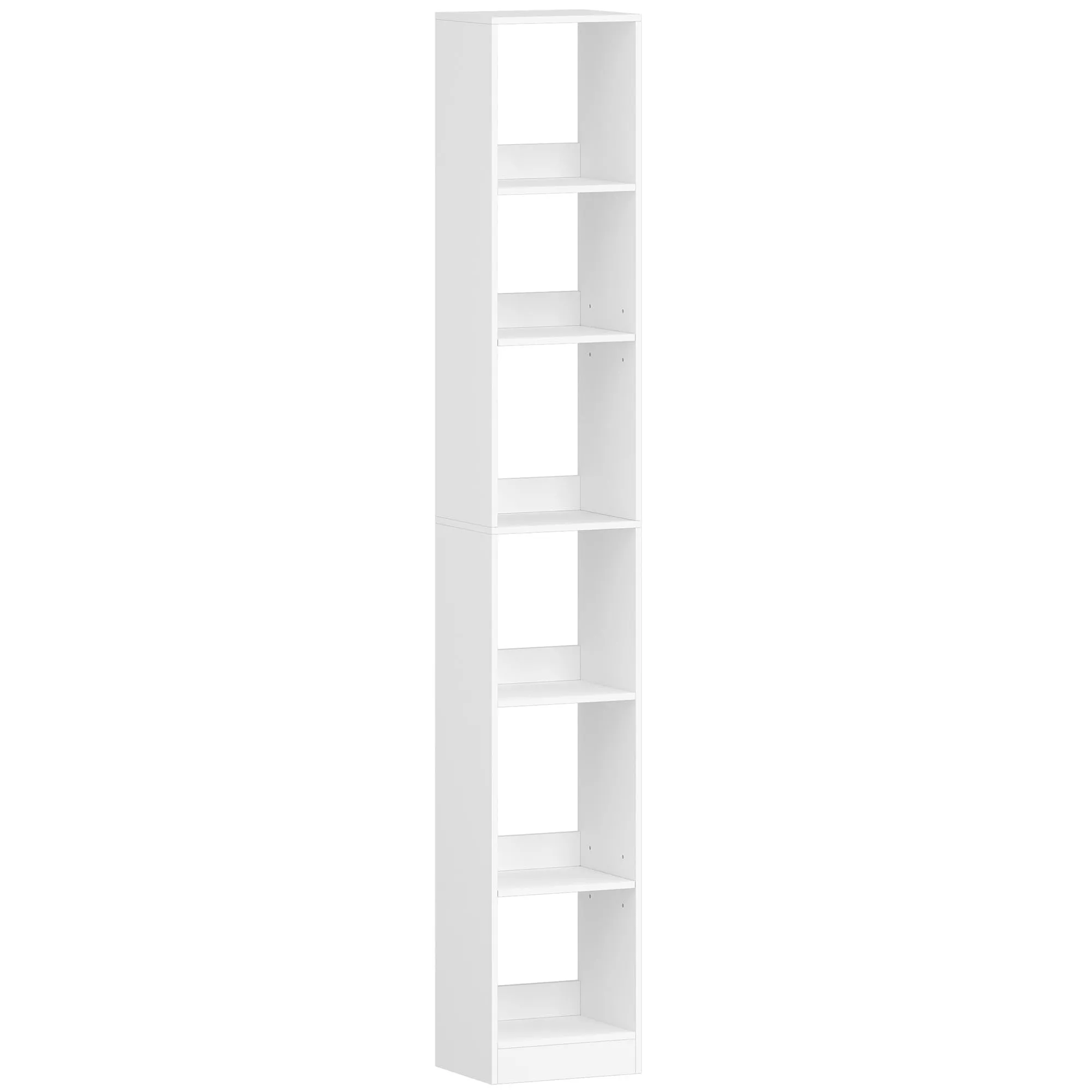 Hzuaneri Libreria a 6 Ripiani, 24 x 30 x 183 cm, Bianco - immagine 9