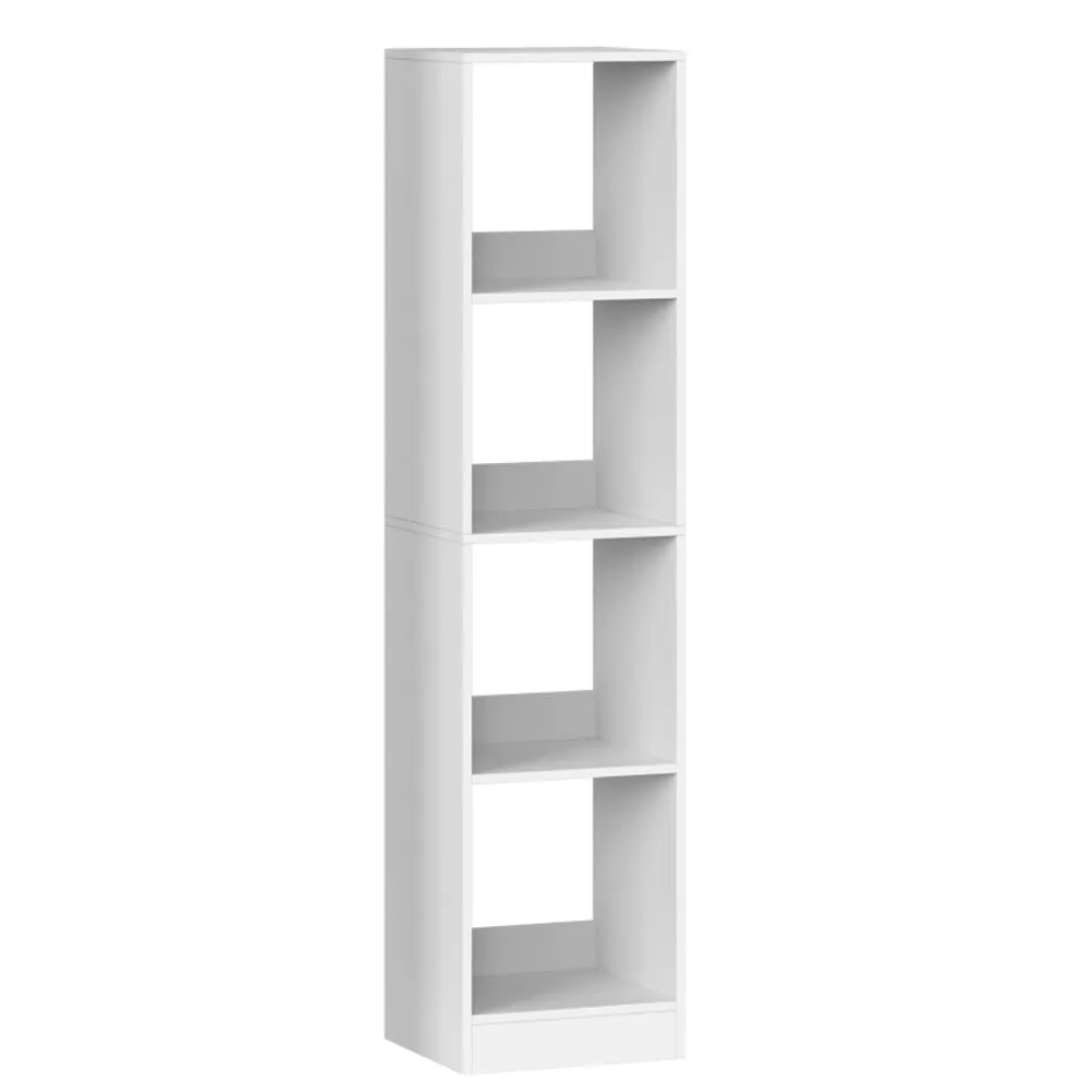 Hzuaneri Libreria a 4 Ripiani, 24 x 30 x 124 cm, Bianco - immagine 9
