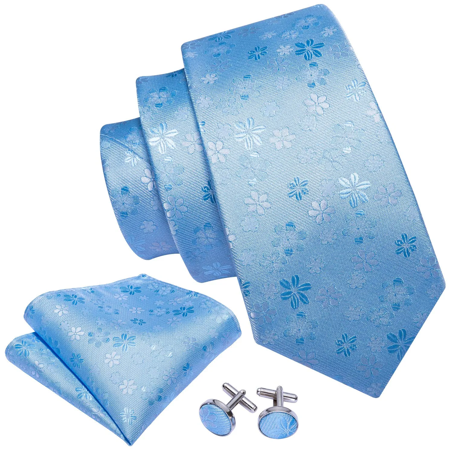 Barry.Wang - Cravatta - Uomo Sky Blue Taglia unica - immagine 2