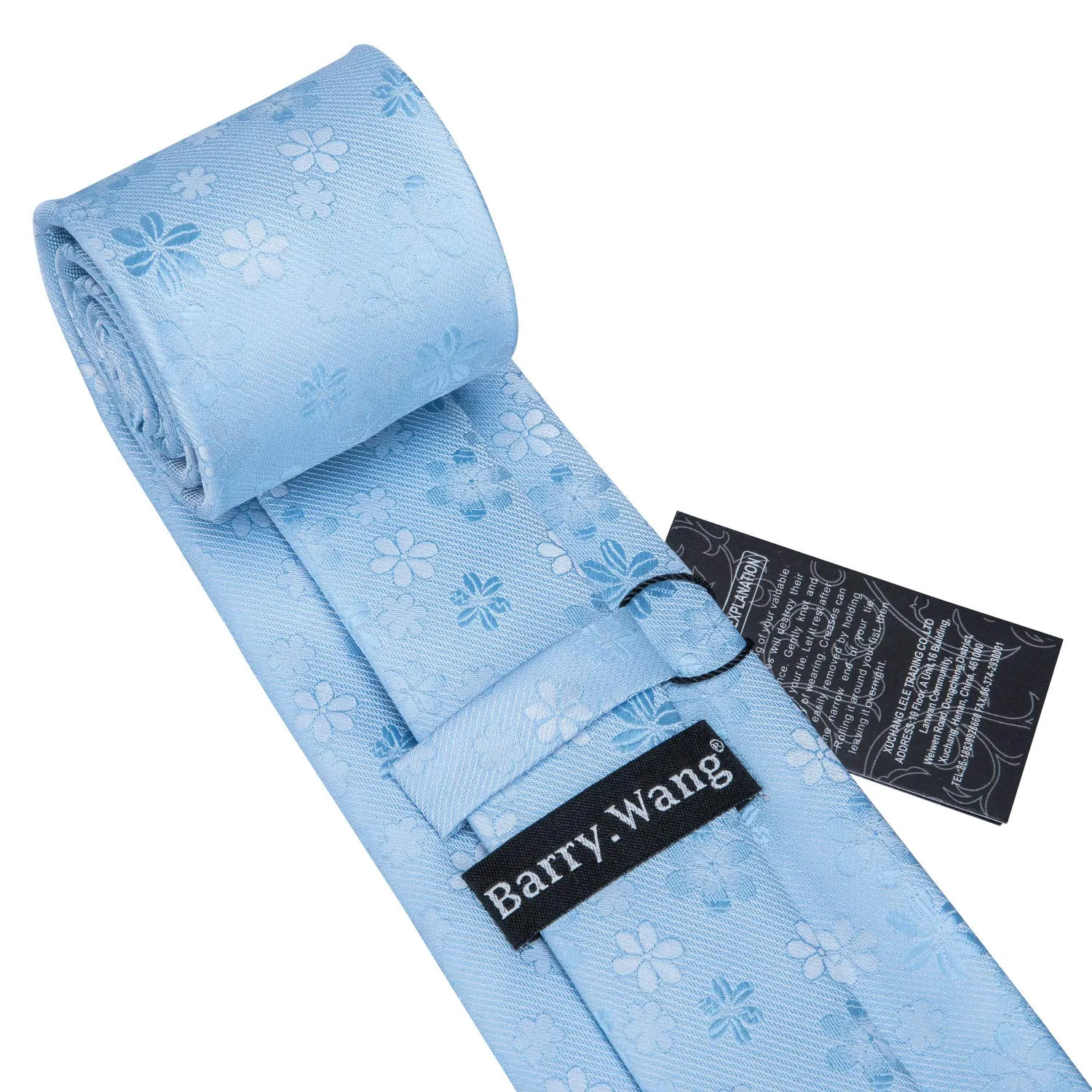 Barry.Wang - Cravatta - Uomo Sky Blue Taglia unica - immagine 6
