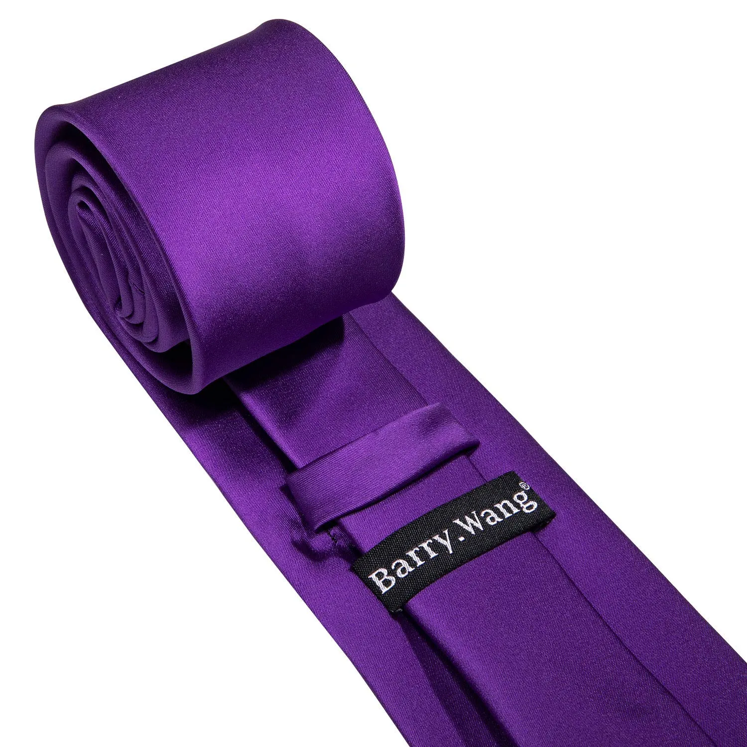 Barry.Wang Set di Cravatte a Forma di Fiore da Uomo, Viola Satinato, Taglia unica - immagine 4