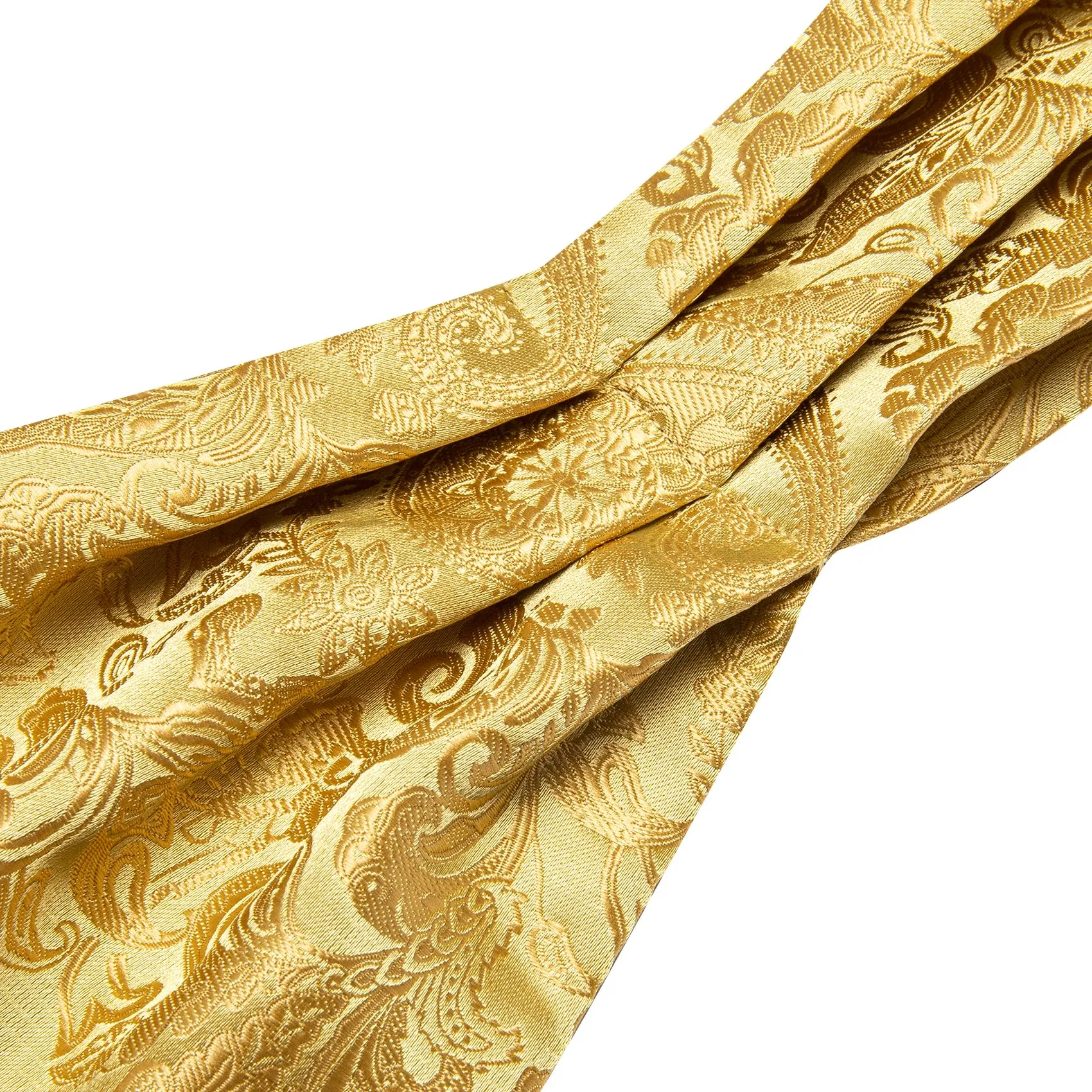 Barry.Wang Set Ascot in seta Jacquard con stampa paisley, fazzoletto da tasca e gemelli, Taglia unica - immagine 5