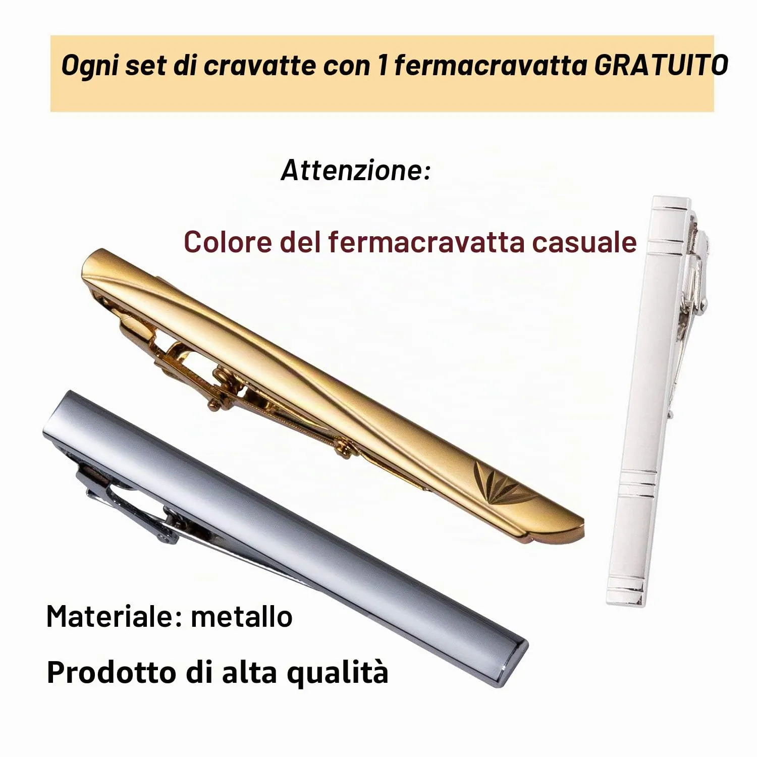 Barry.Wang Set da Uomo 4 Pezzi in Seta Motivo Floreale con Cravatta, Fazzoletto da Tasca, Fermacravatta e Gemelli - immagine 4