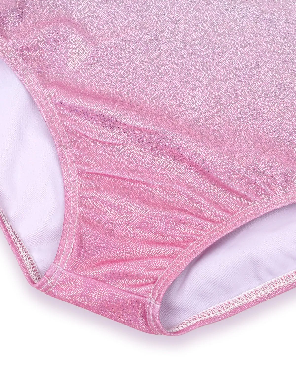Gogokids Set da ginnastica a tre pezzi per ragazze, body senza maniche, pantaloncini e fascia, design sfumato, taglia 150 (11-12 anni) - immagine 4