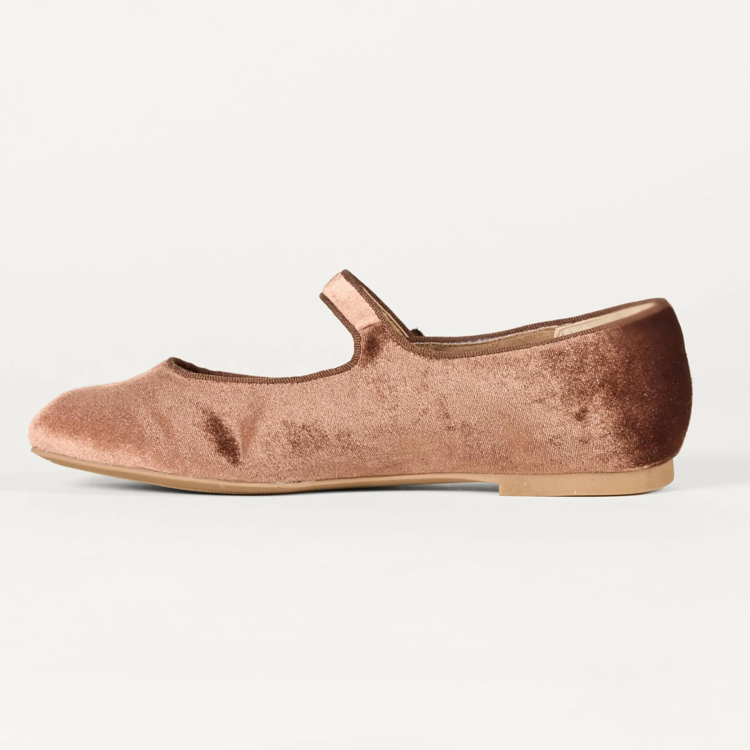 Amazon Essentials Ballerine Mary Jane Donna, Marrone Velluto, 36 EU - immagine 3