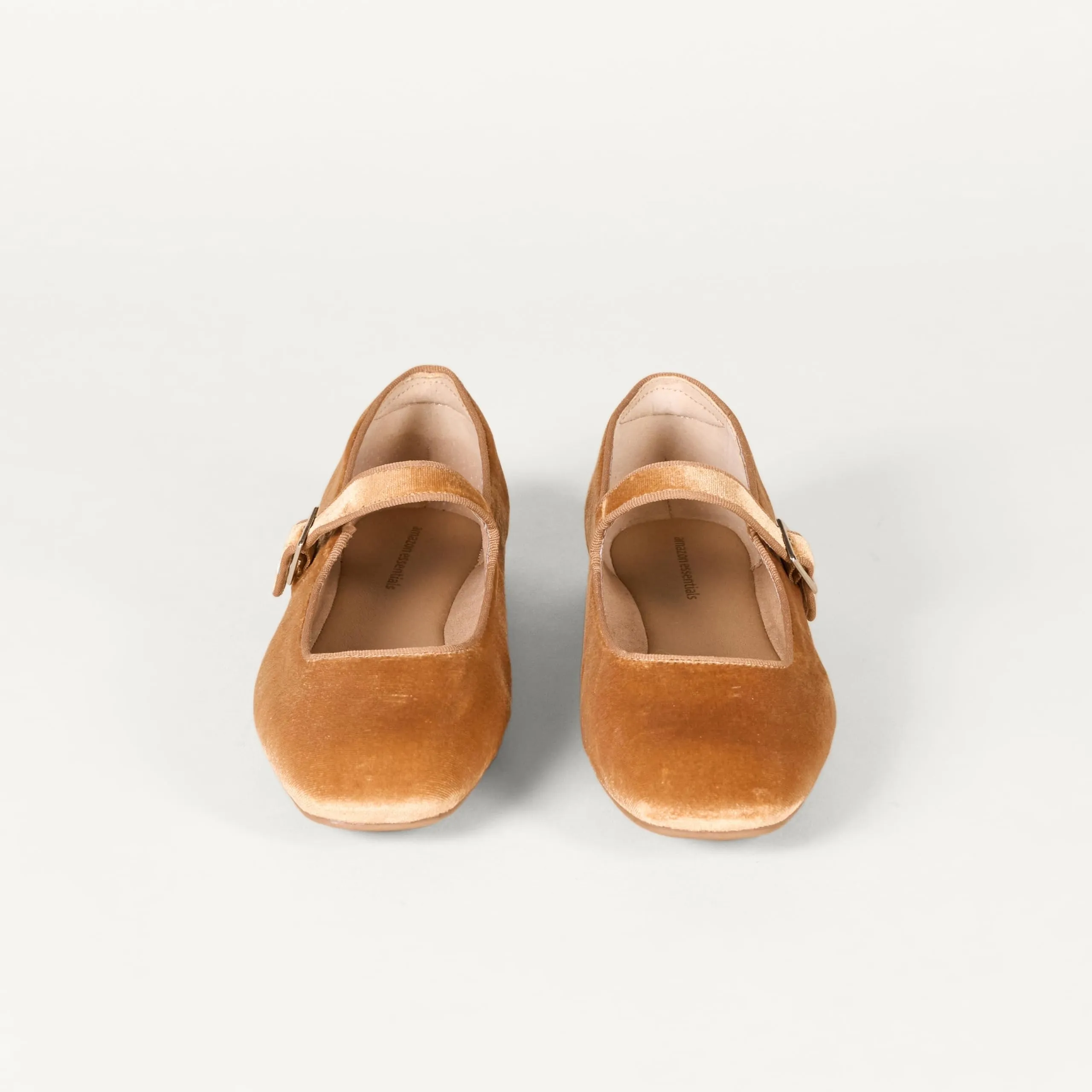 Amazon Essentials Ballerine Mary Jane Donna, Arancio Albicocca Velluto, 42 EU - immagine 4