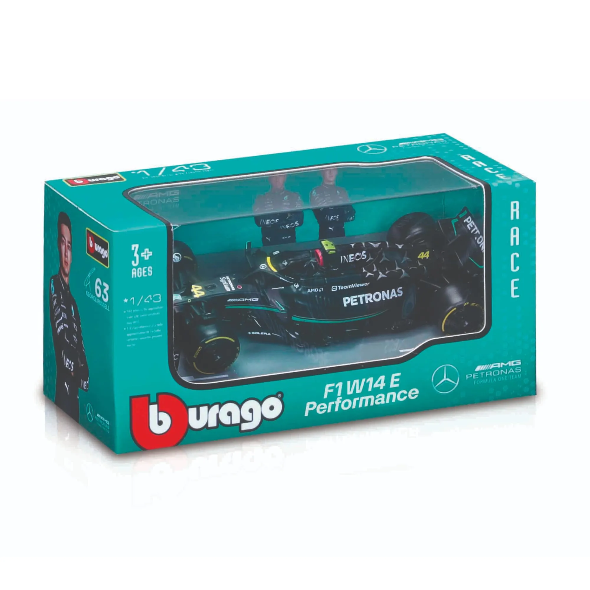 Bburago 18-01596 Mercedes AMG F1 W14 E Performance #63 - Scale 1:43 - immagine 2