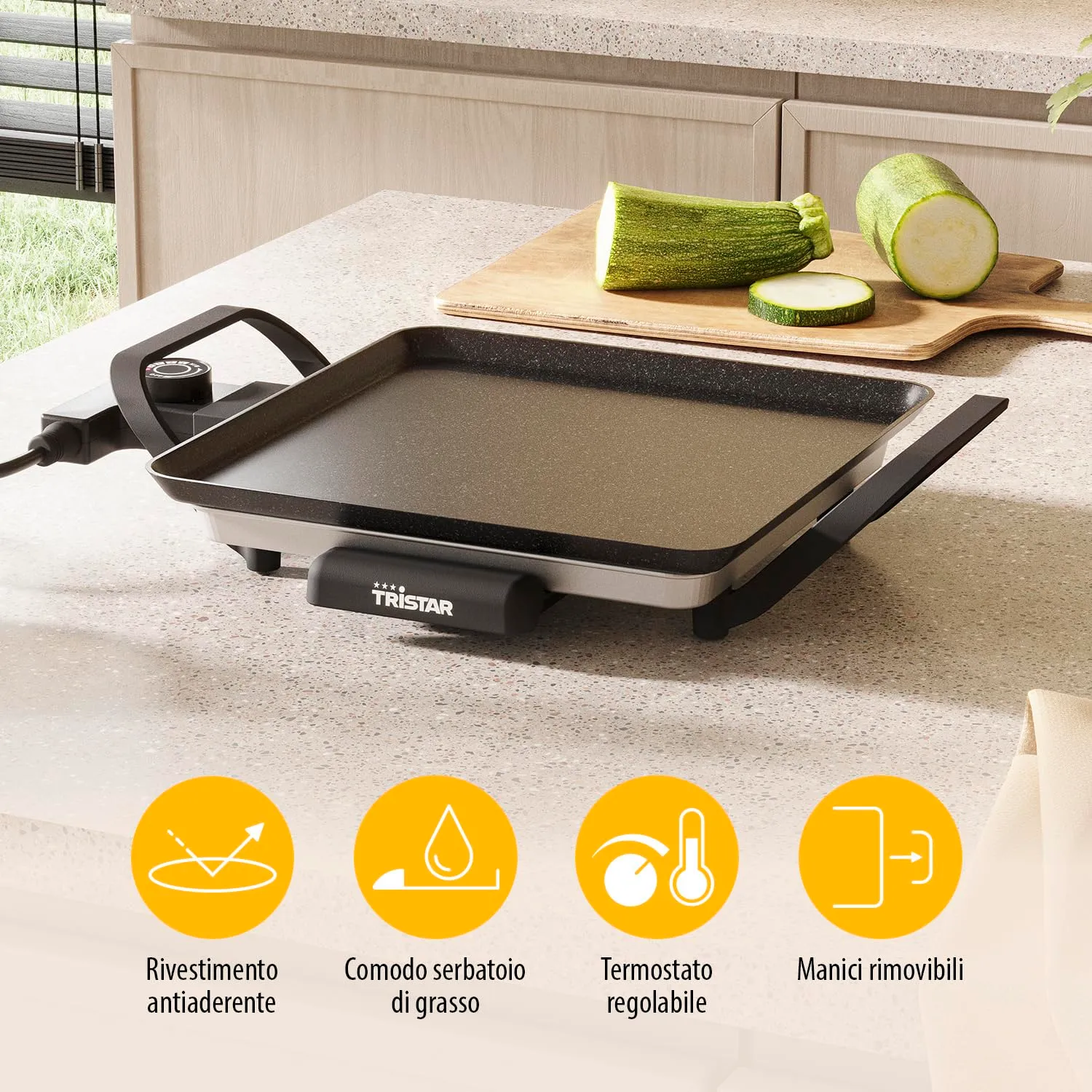 Tristar Griglia da tavolo slim S 28 x 28 cm BP-2666 - immagine 7