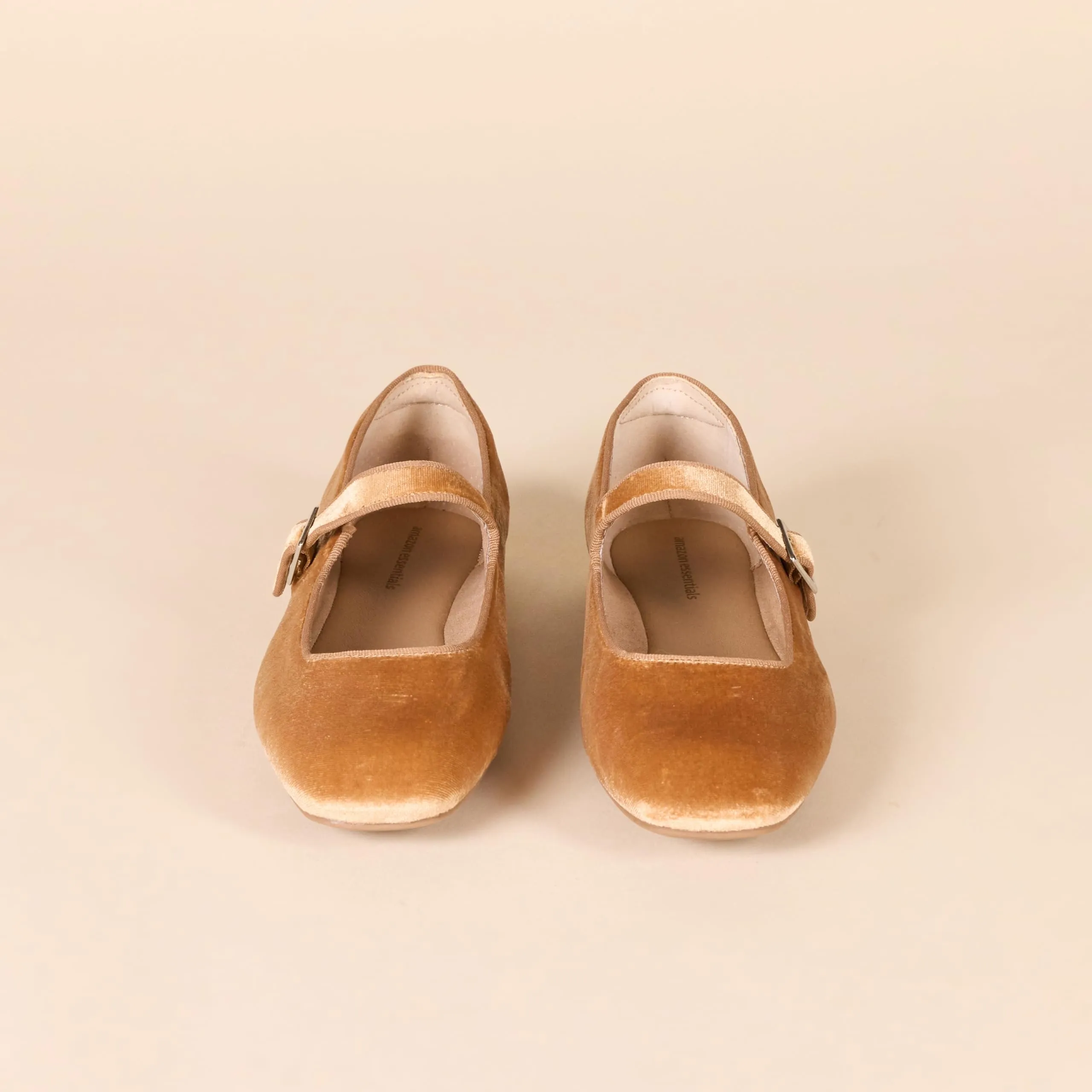 Amazon Essentials Ballerine Mary Jane Donna, Arancio Albicocca Velluto, 44.5 EU - immagine 5