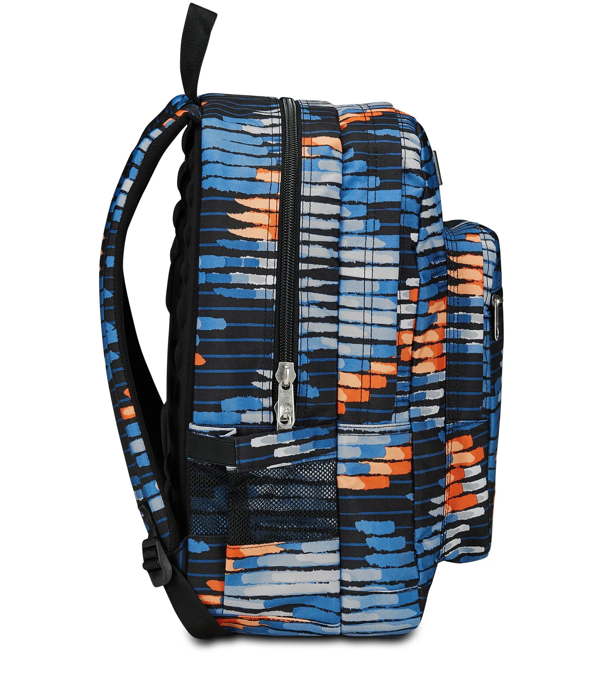 Seven Freethink Zaino Scuola Media ed Elementare 34L, Doppio Scomparto, Tasca PC e Borraccia, Ricarica USB, Blu Arancione - immagine 4