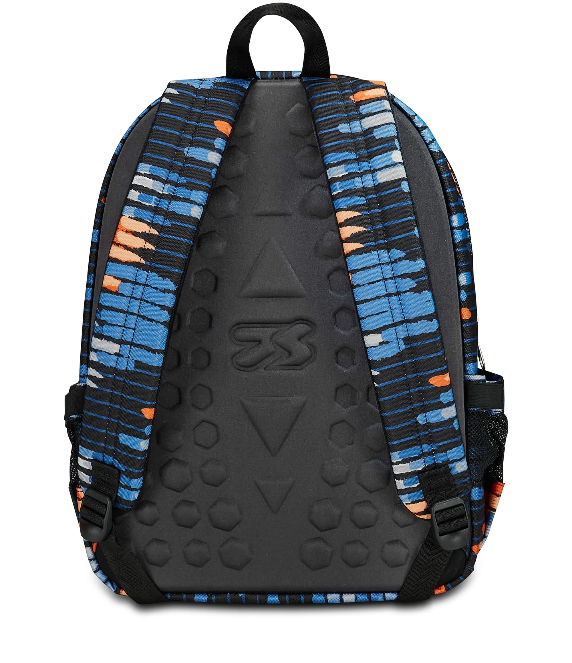 Seven Freethink Zaino Scuola Media ed Elementare 34L, Doppio Scomparto, Tasca PC e Borraccia, Ricarica USB, Blu Arancione - immagine 6