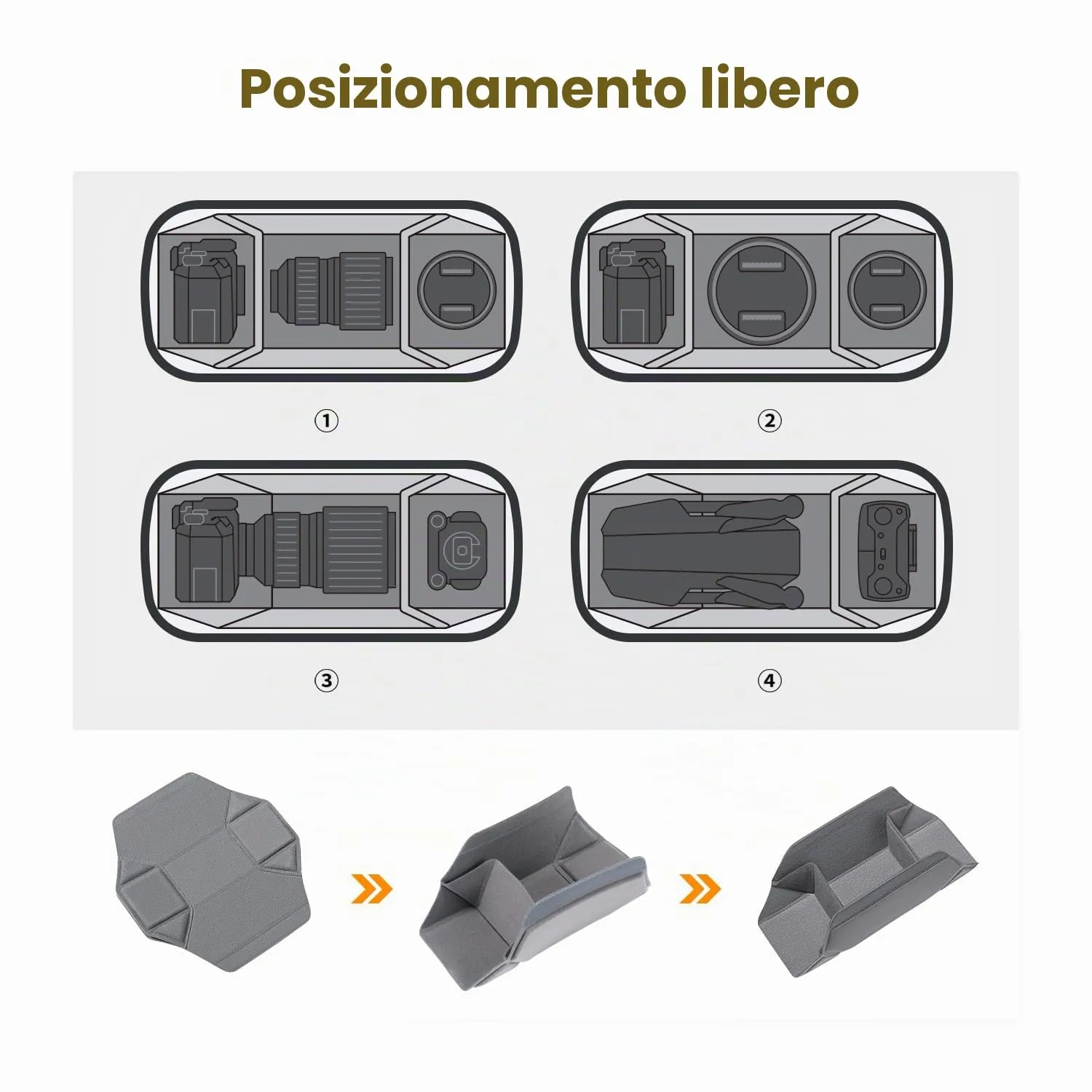 K&F CONCEPT Borsa a Tracolla Impermeabile per Fotocamera SLR DSLR - immagine 3