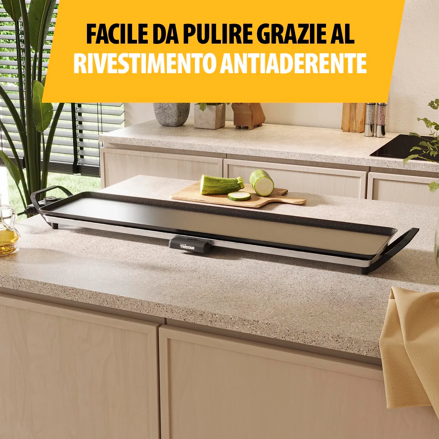Tristar Griglia da tavolo slim XL BP-2669, 90 x 23 cm - immagine 3
