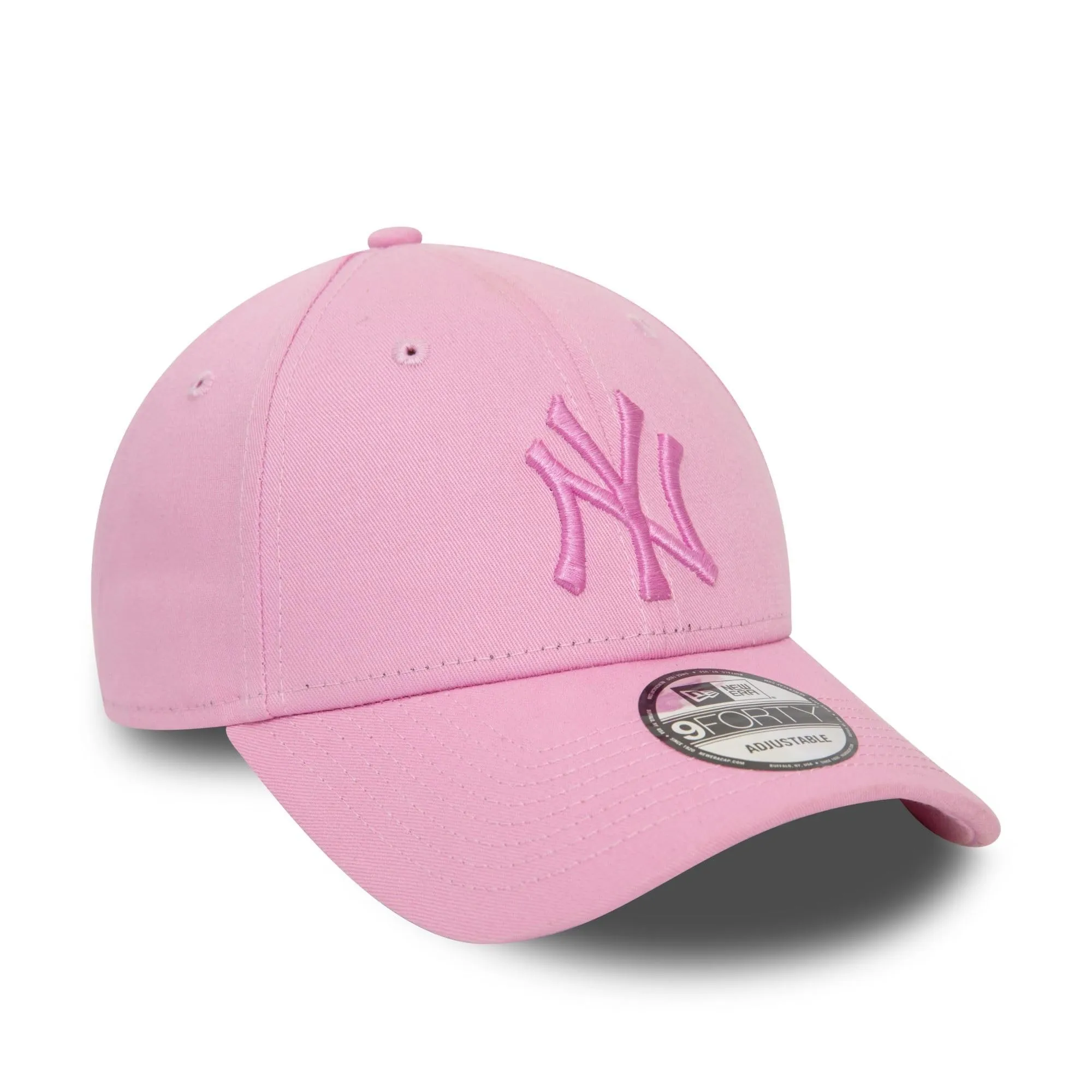 New Era New York Yankees Cappellino Baseball Modello 9Forty Regolabile Logo NY Rosa - immagine 3