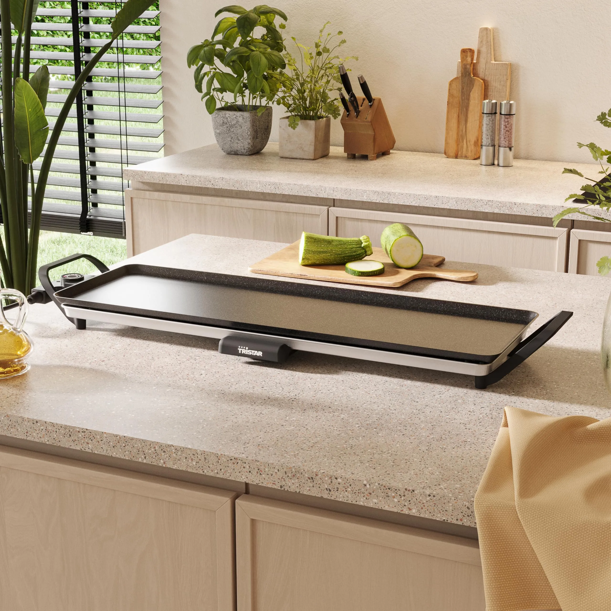 Tristar Griglia da tavolo slim L, 70 x 23 cm, BP-2668 - immagine 5