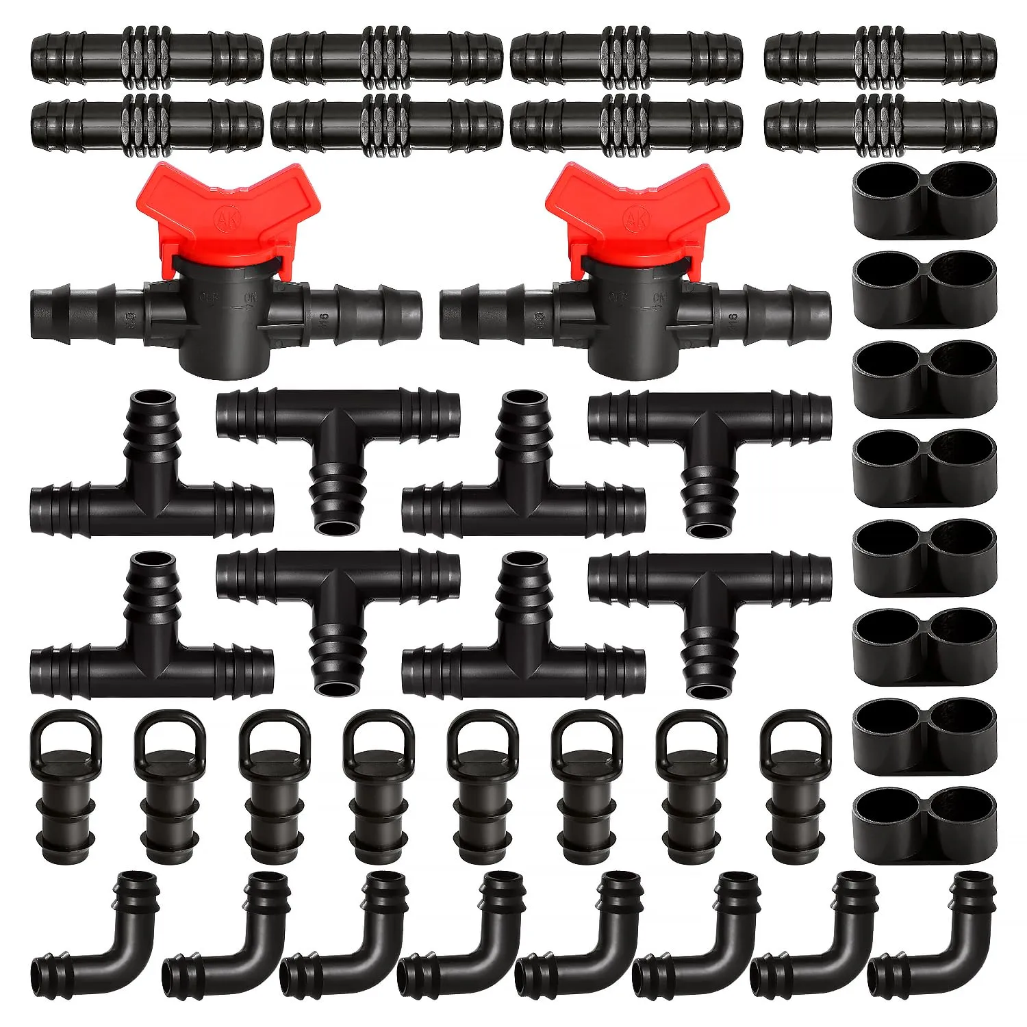 VooGenzek Kit di raccordi per irrigazione a goccia 16mm, 42 pezzi - immagine 1