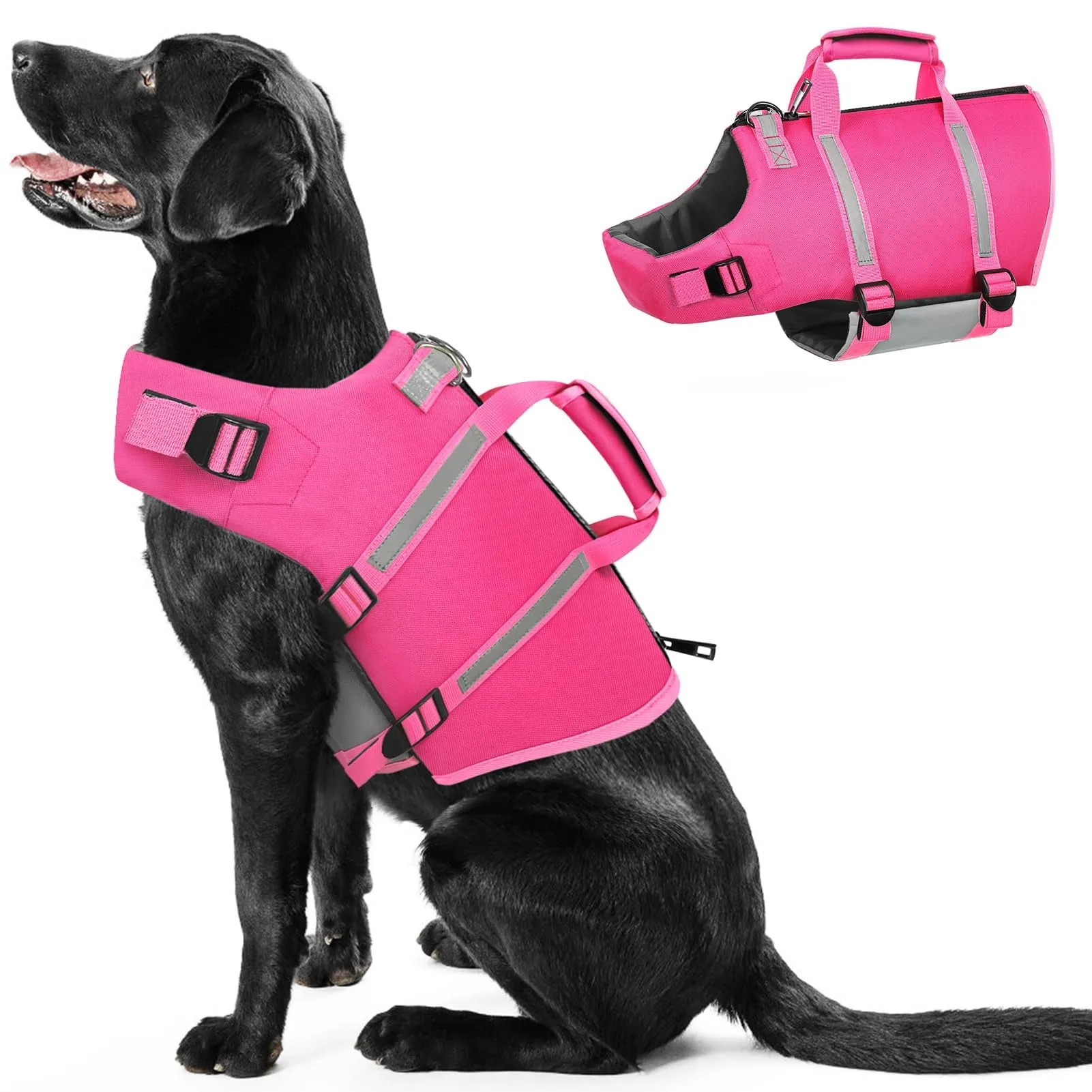 PUZAUKAL Giubbotto Salvagente per Cane in Ripstop con Cerniera sul Dorso, XS - immagine 1