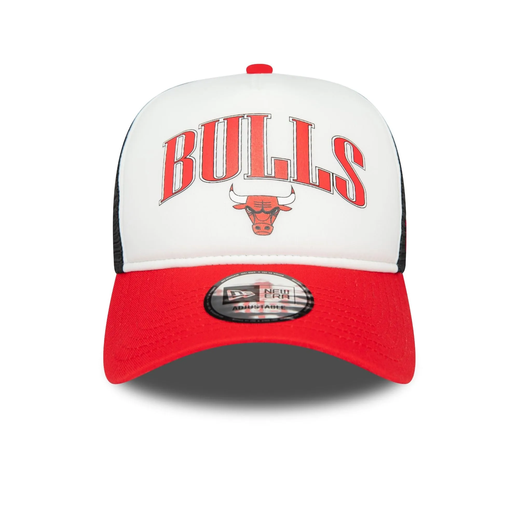New Era NBA Chicago Bulls Snapback Trucker Hat - Bianco Nero Rosso - immagine 2