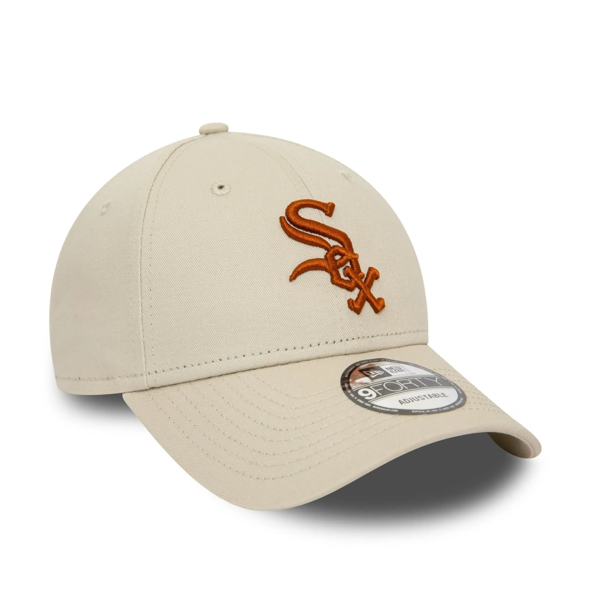 New Era Chicago White Sox 9Forty Berretto da Baseball Regolabile Visiera Curva - Beige - immagine 3