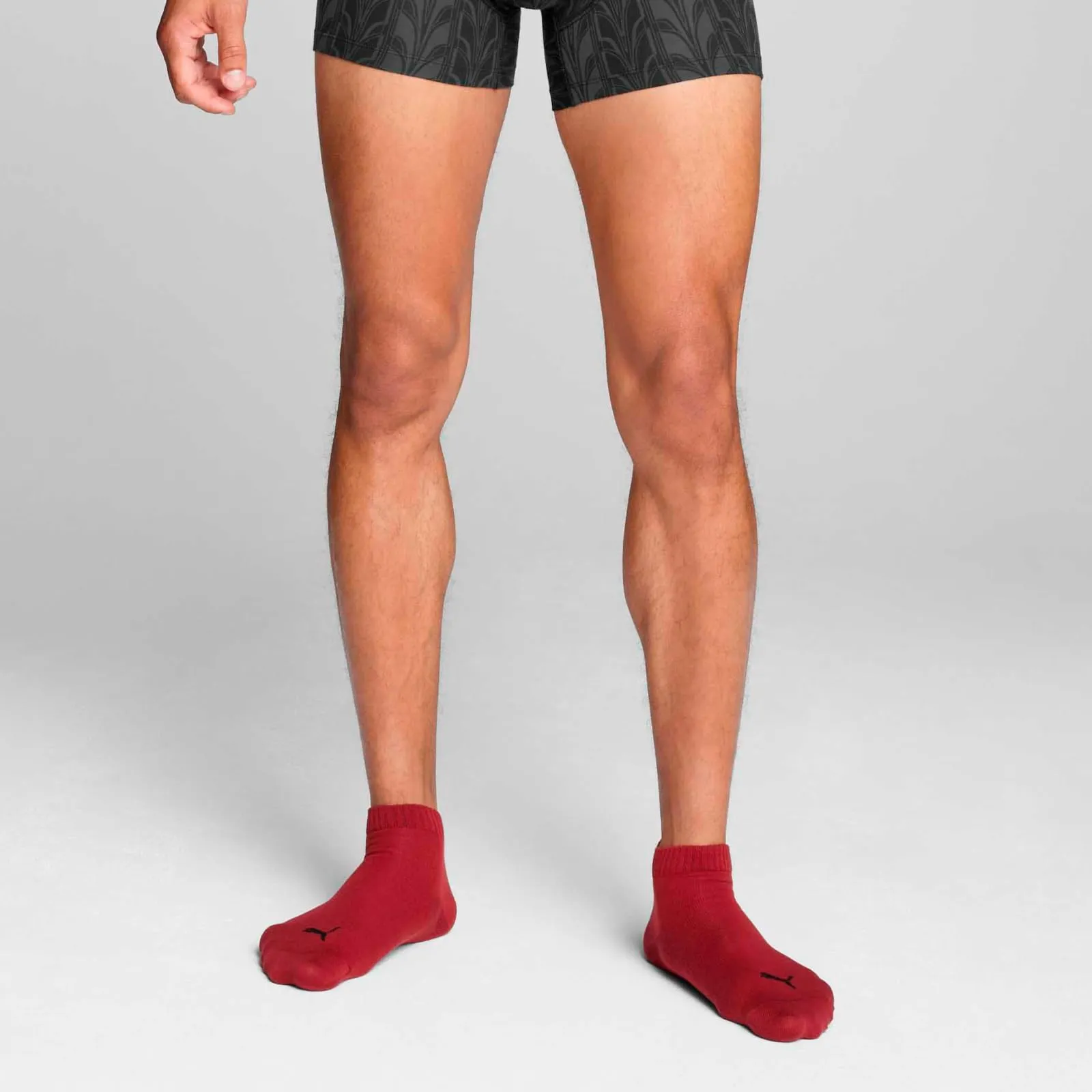Puma Quarter Plain Socks, 3 Pairs, Black/Red, 47-49 - immagine 6
