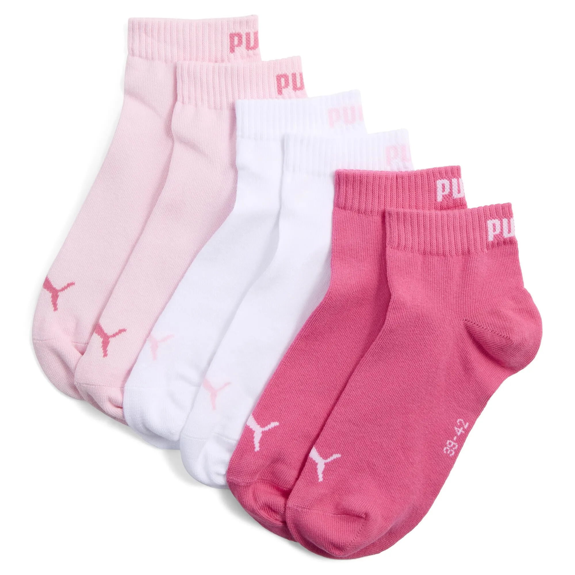 Puma Quarter Plain Socks, Pink Lady - New, 39-42 - immagine 1