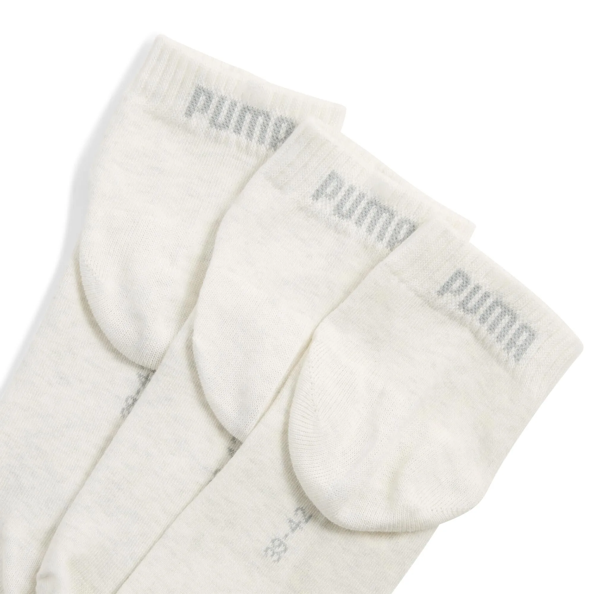 Puma Quarter Plain Socks 3P, Oatmeal - New, 43-46 - immagine 4