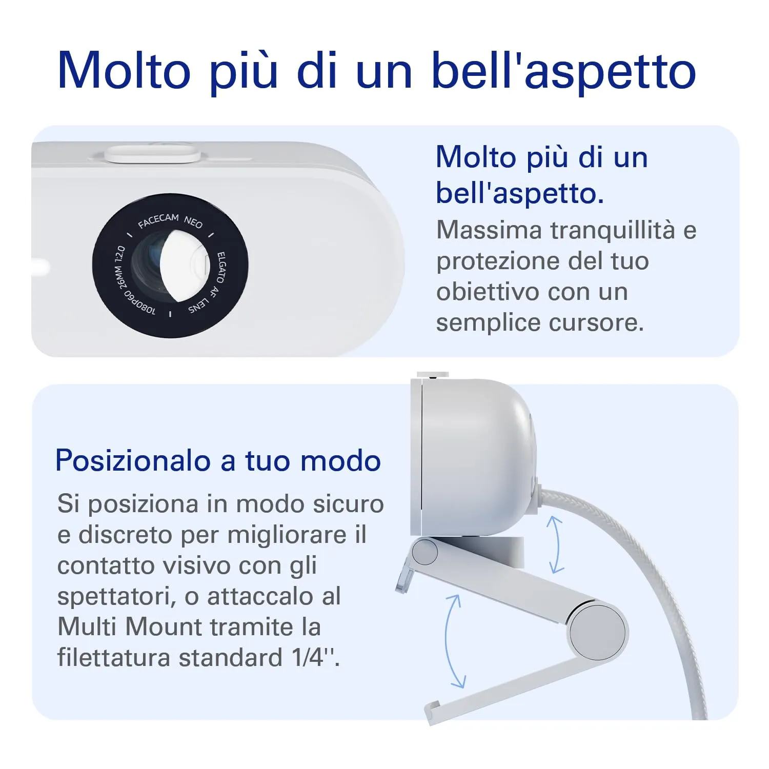 Elgato Facecam Neo Full HD Webcam with Sliding Privacy Cover - immagine 6