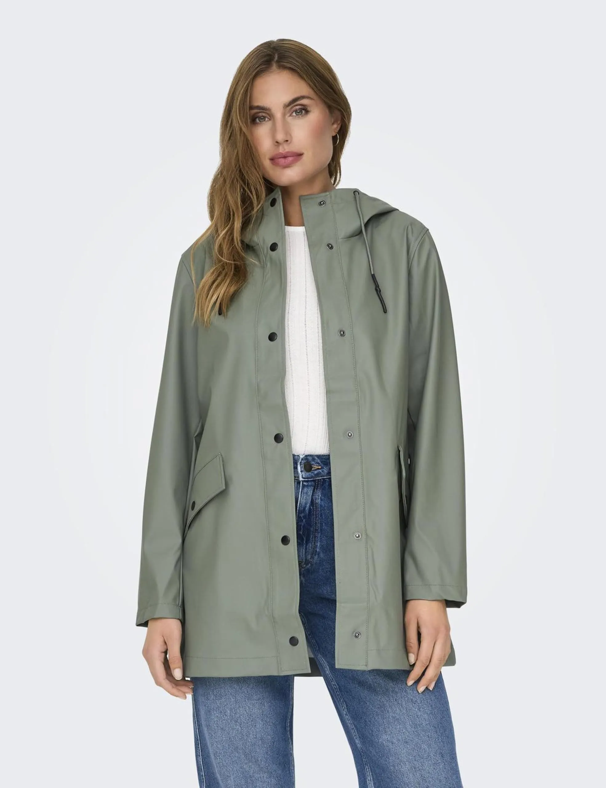 ONLY Raincoat Otw, Agave Green, M - immagine 2
