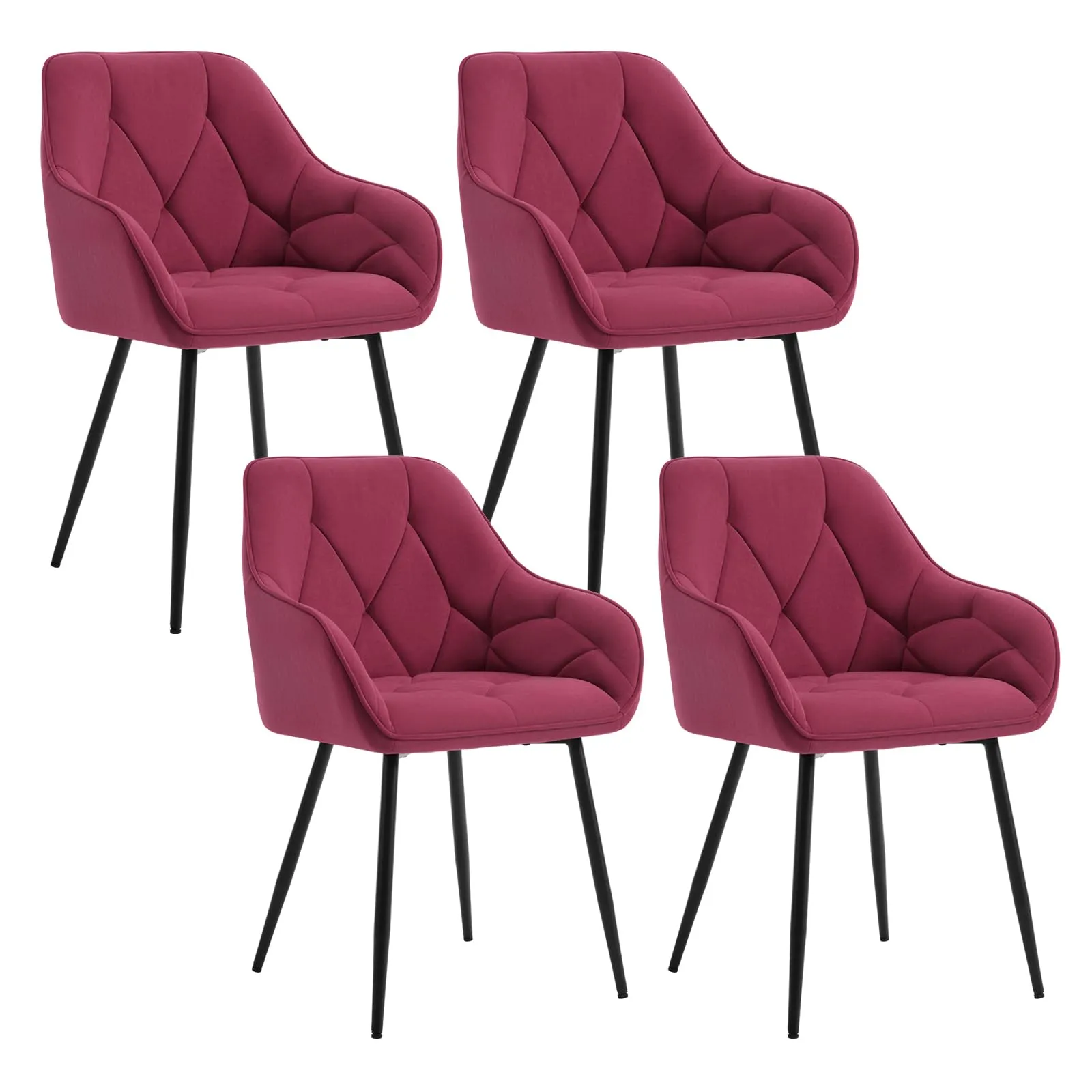 WOLTU Set di 4 Sedie da Pranzo con Braccioli EZS02bd-4 - immagine 1