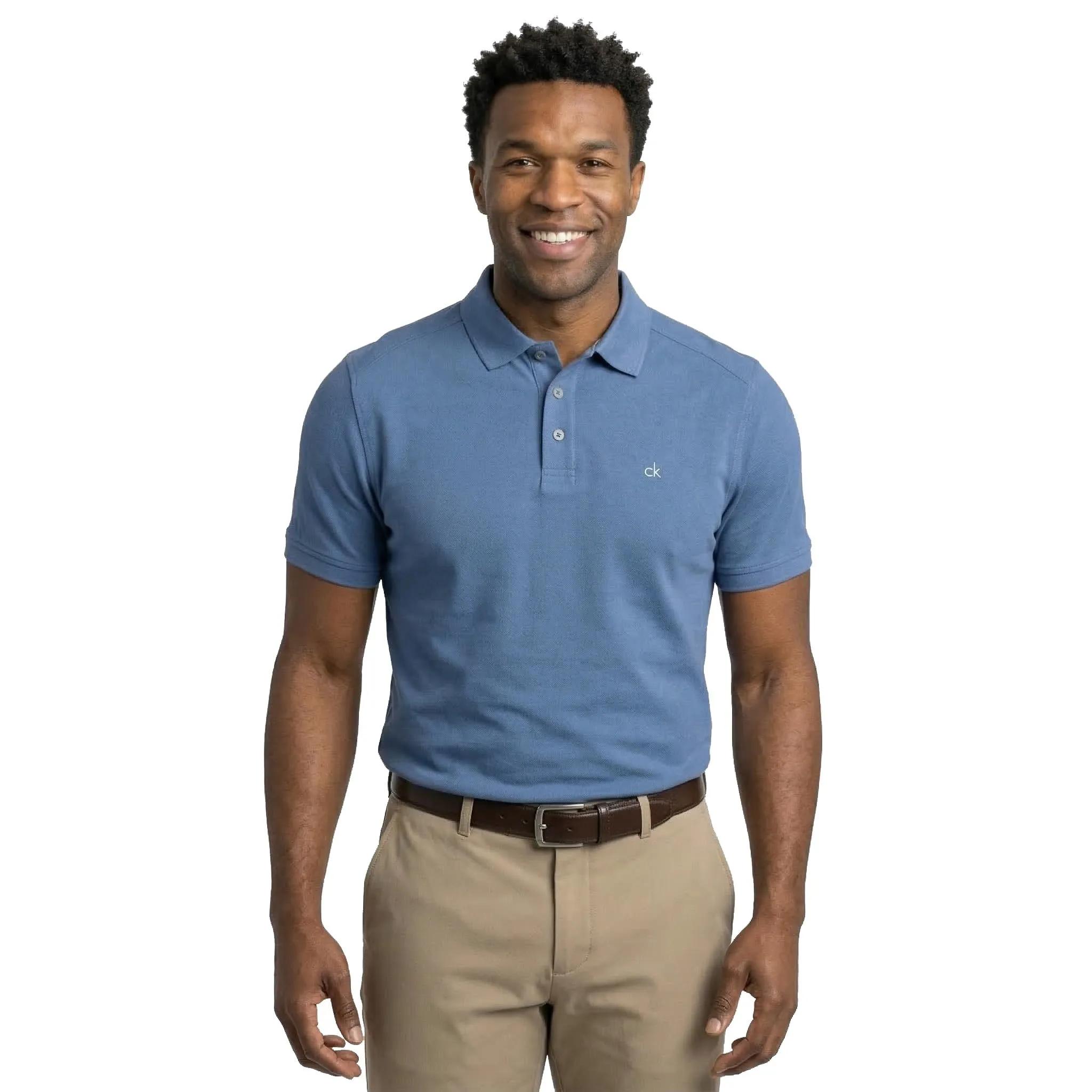 Calvin Klein Polo Golf Uomo Campus - Blu Denim - S - immagine 2