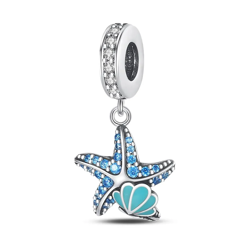 Pandach Bead Charm Ciondolo Argento Sterling 925 con Cubic Zirconia per Braccialetti e Collane Europei - immagine 1